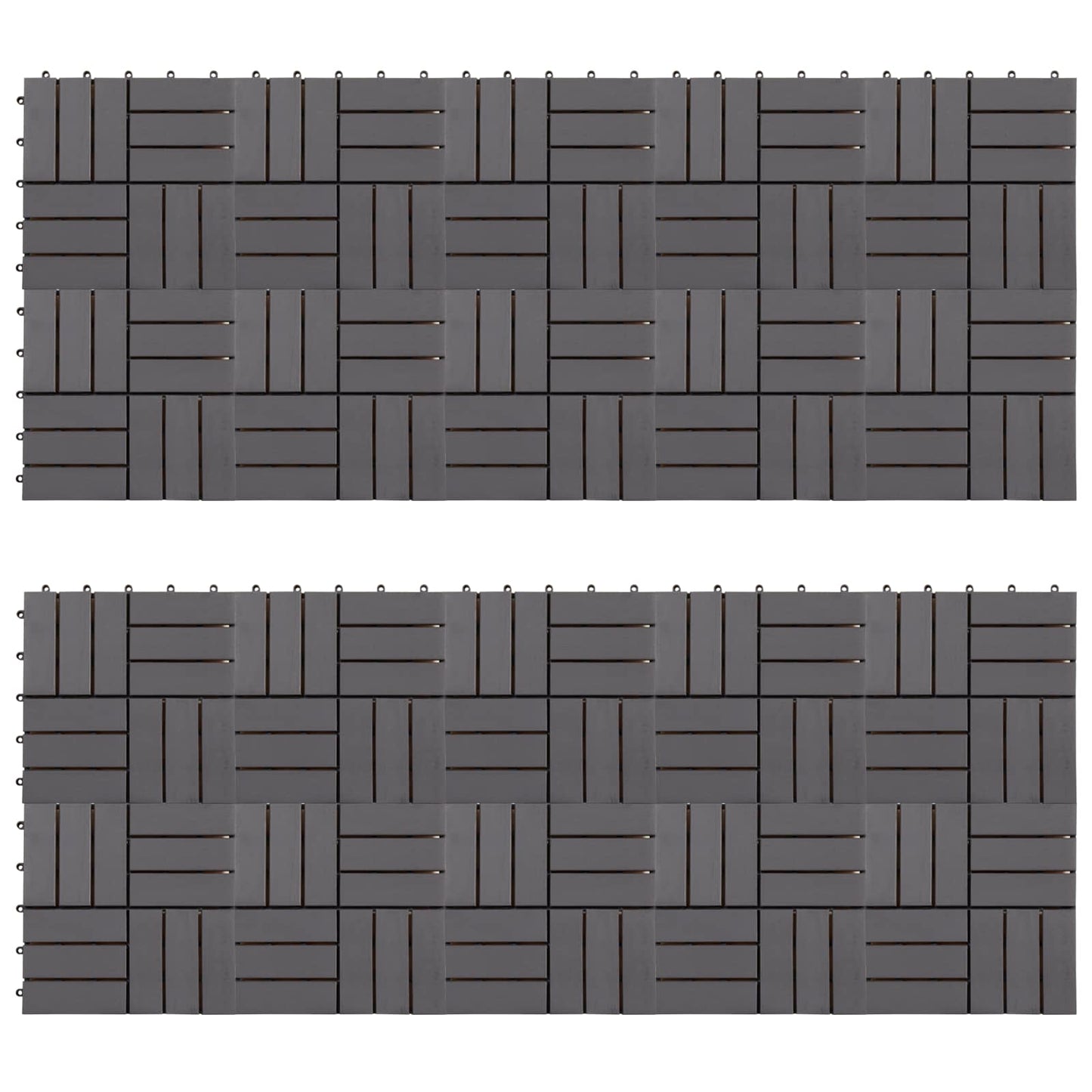 Faszegély járólap 20 pcs Szürke 30 x 30 cm Akácfa