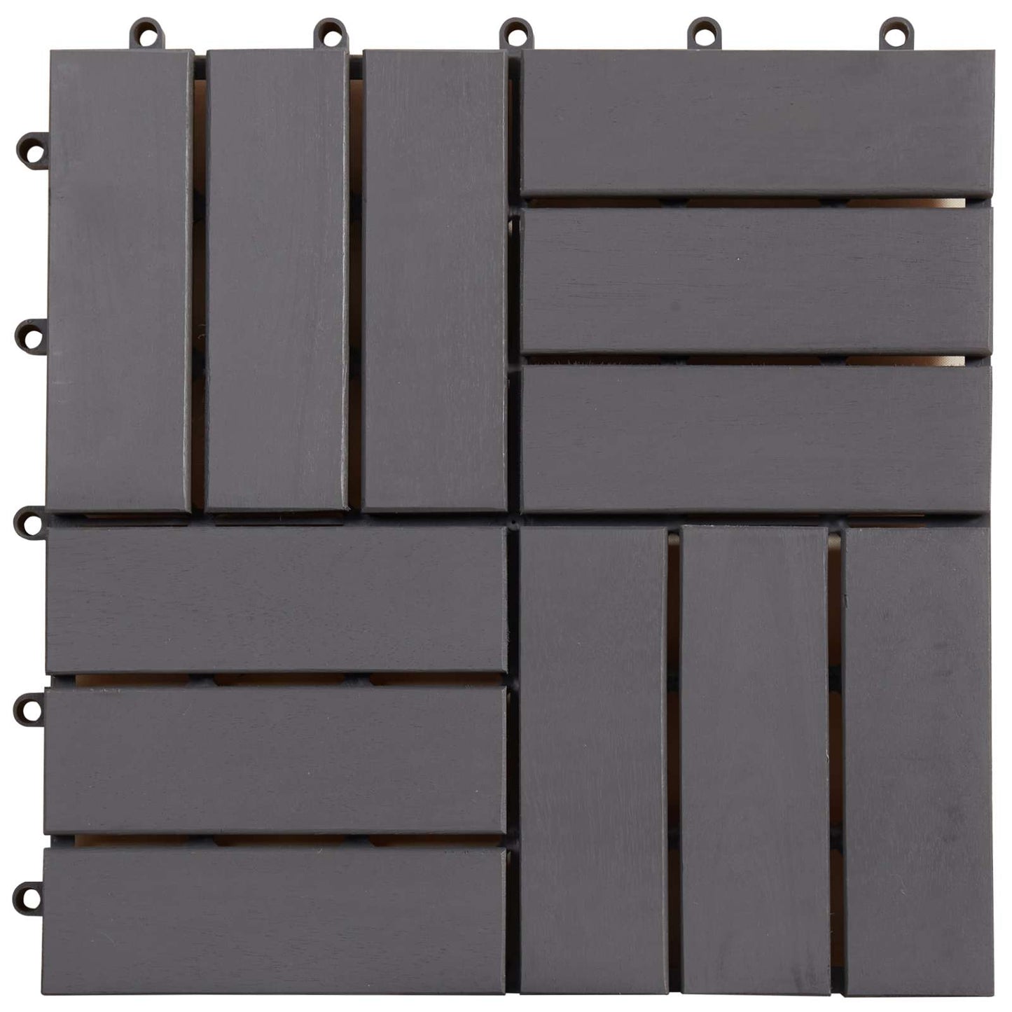 Faszegély járólap 20 pcs Szürke 30 x 30 cm Akácfa