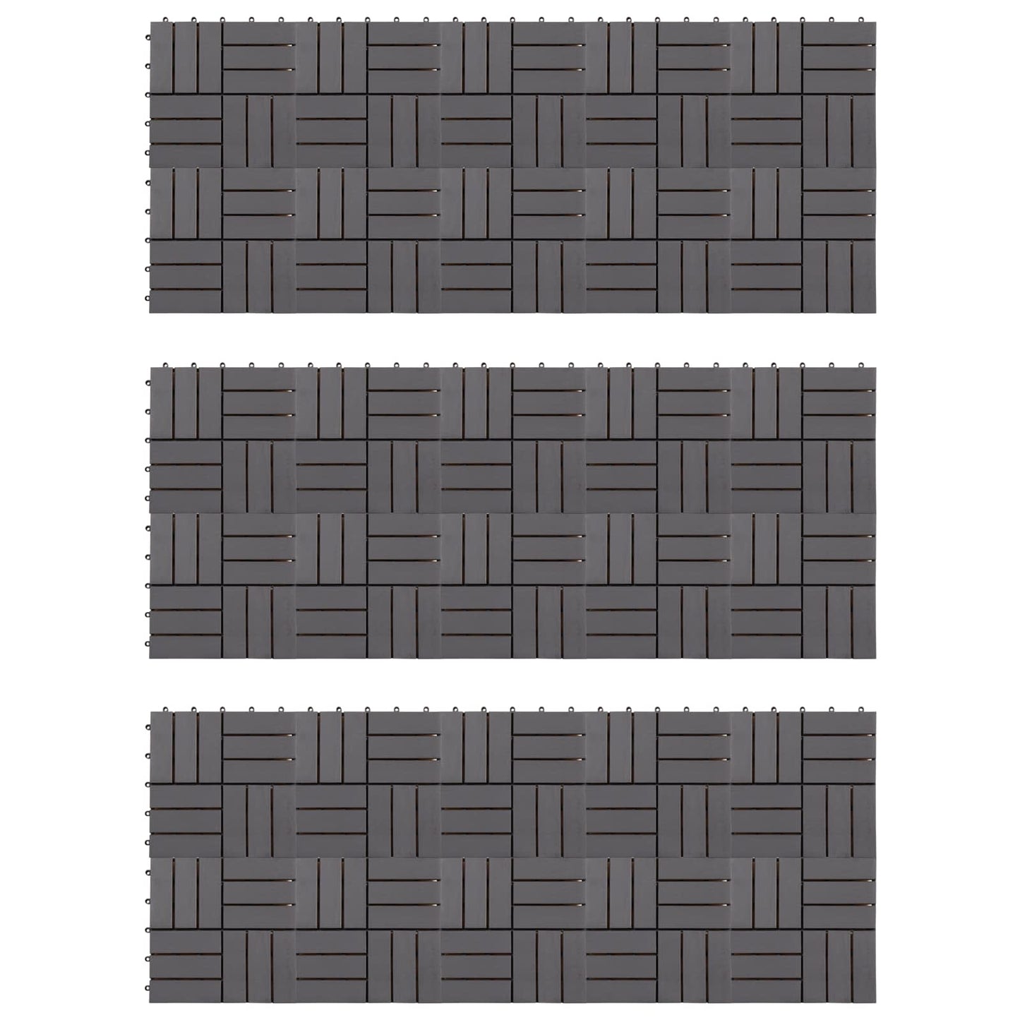 Faszegély járólap 30 pcs Szürke 30 x 30 cm Akácfa