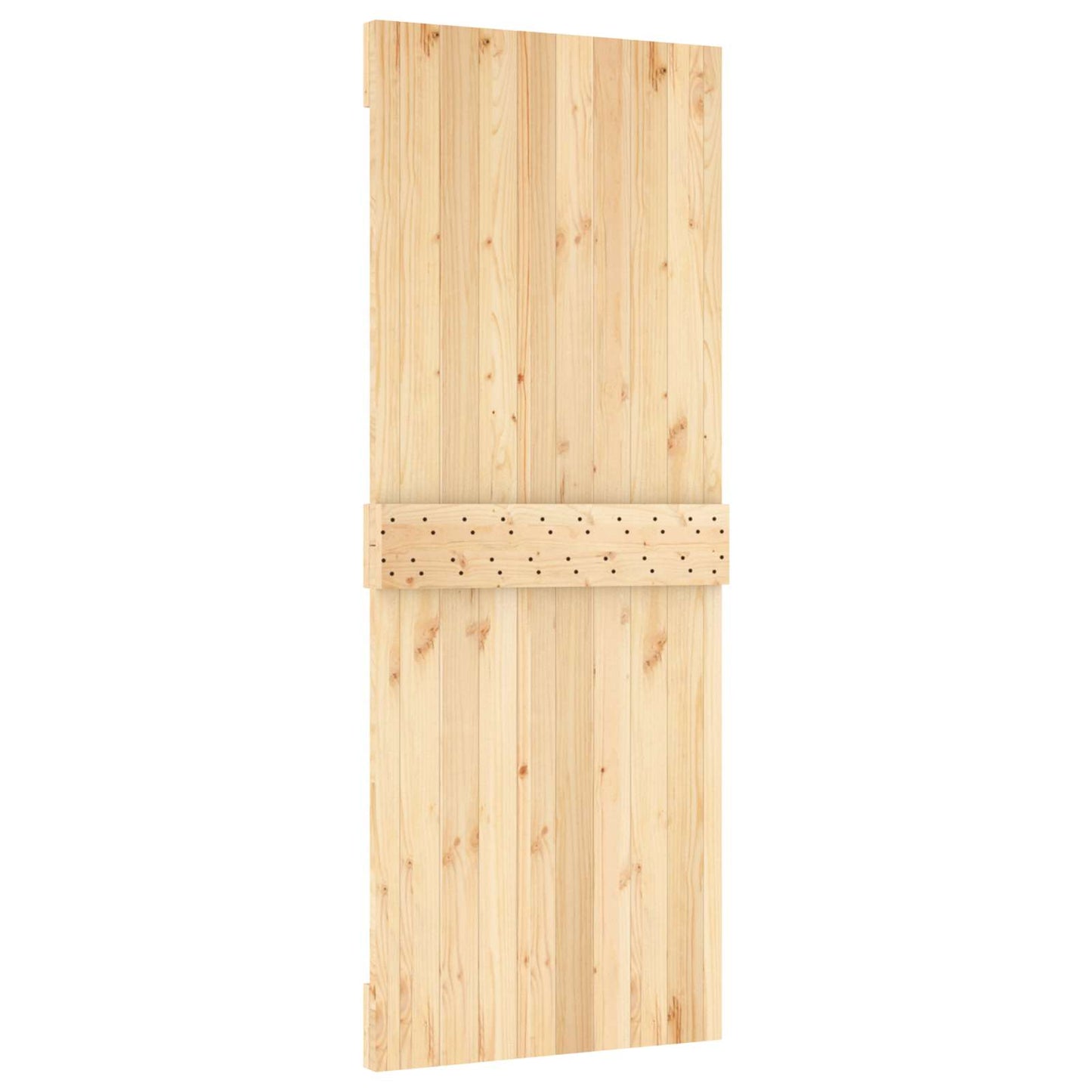 Csúszó ajtó Természetes és Fehér 80 x 210 cm Szilárd Fenyőfa