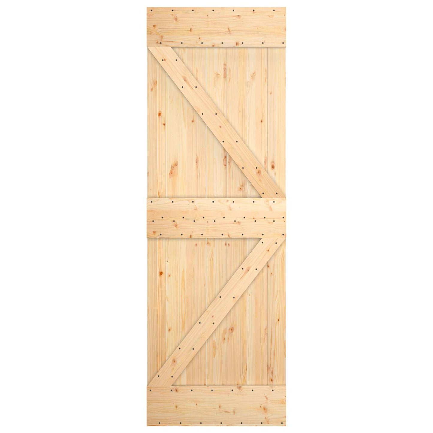 Csúszó ajtó Természetes és Fehér 70 x 210 cm Szilárd Fenyőfa