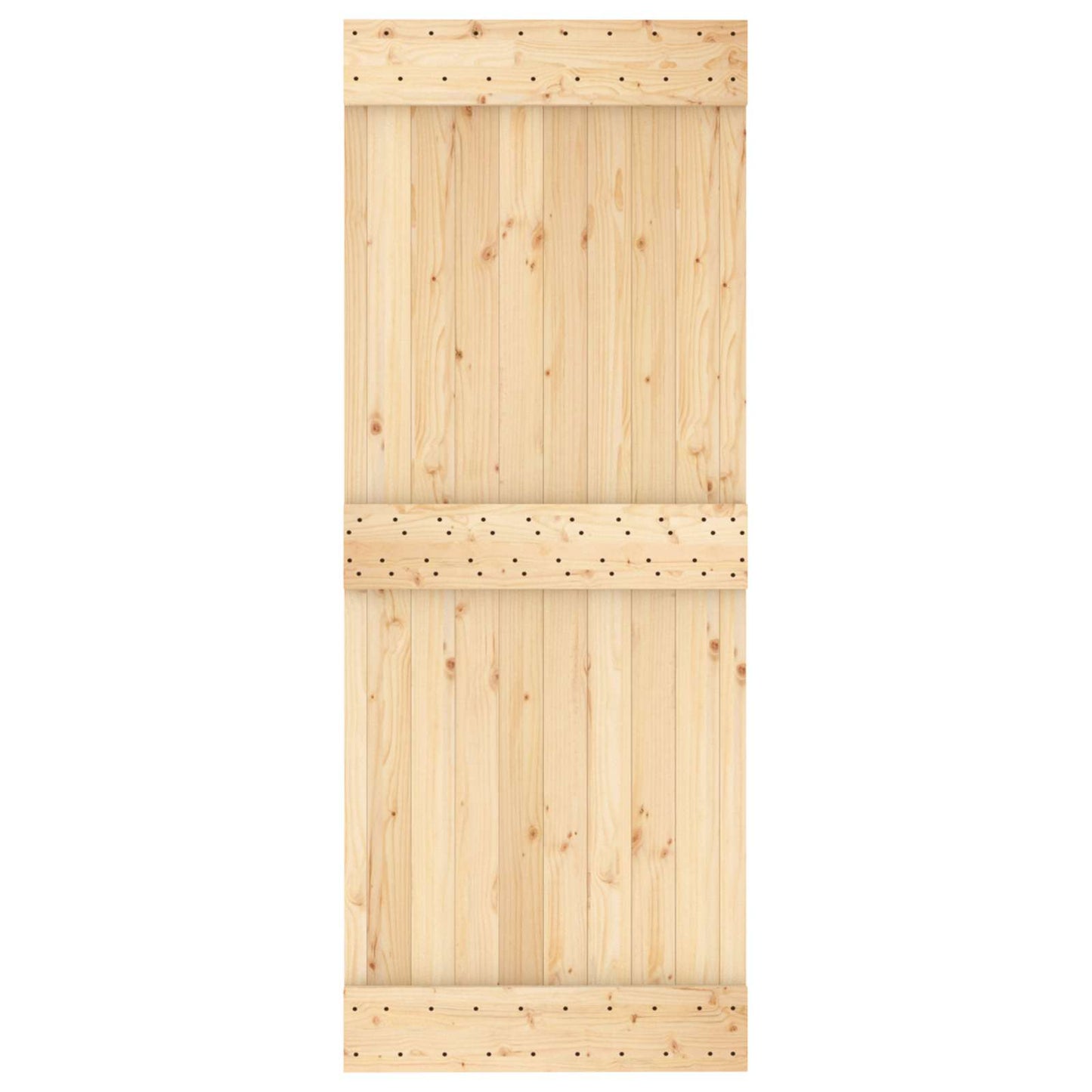Csúszó ajtó Természetes és Fehér 80 x 210 cm Szilárd Fenyőfa