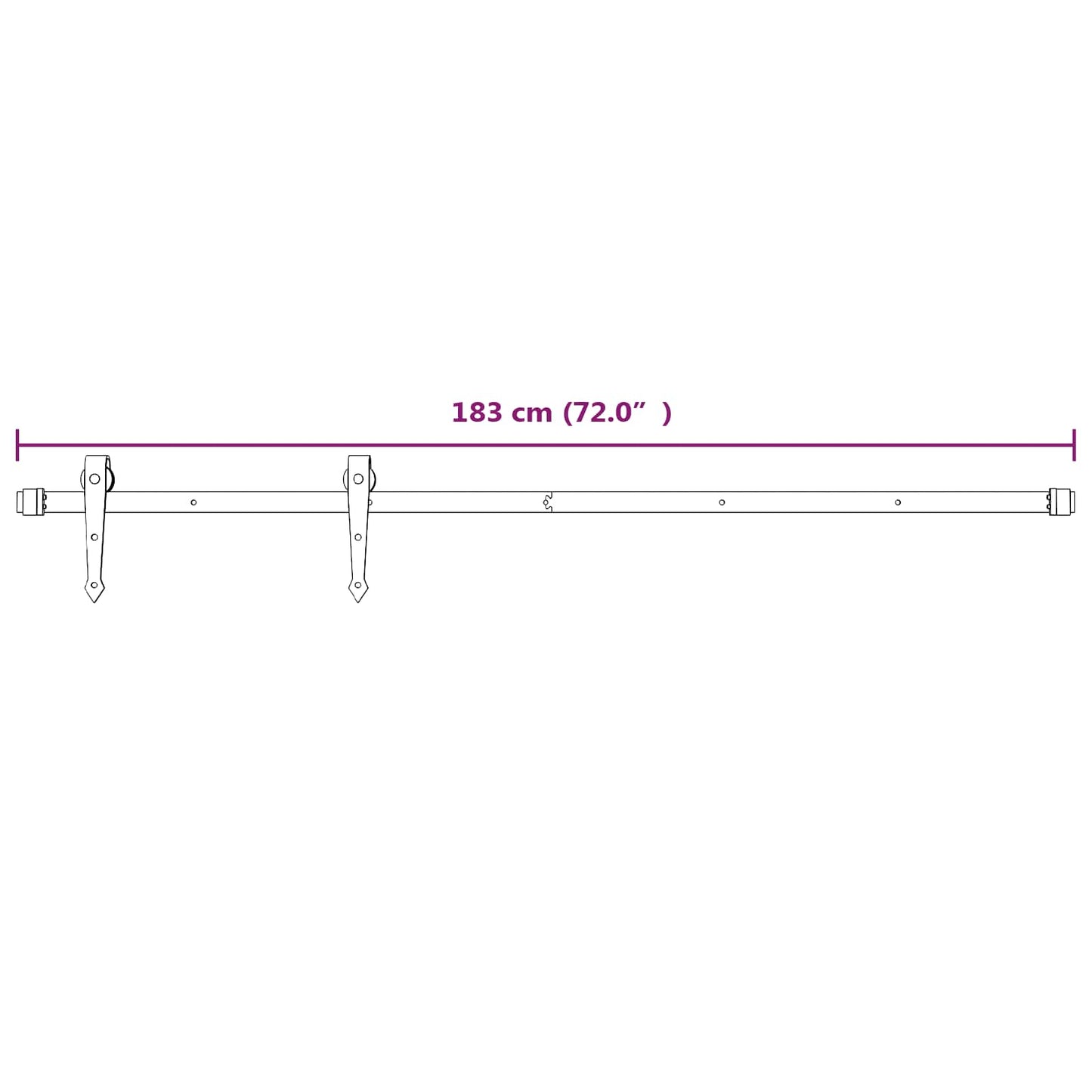 Csúszó ajtó Természetes és Fehér 80 x 210 cm Szilárd Fenyőfa