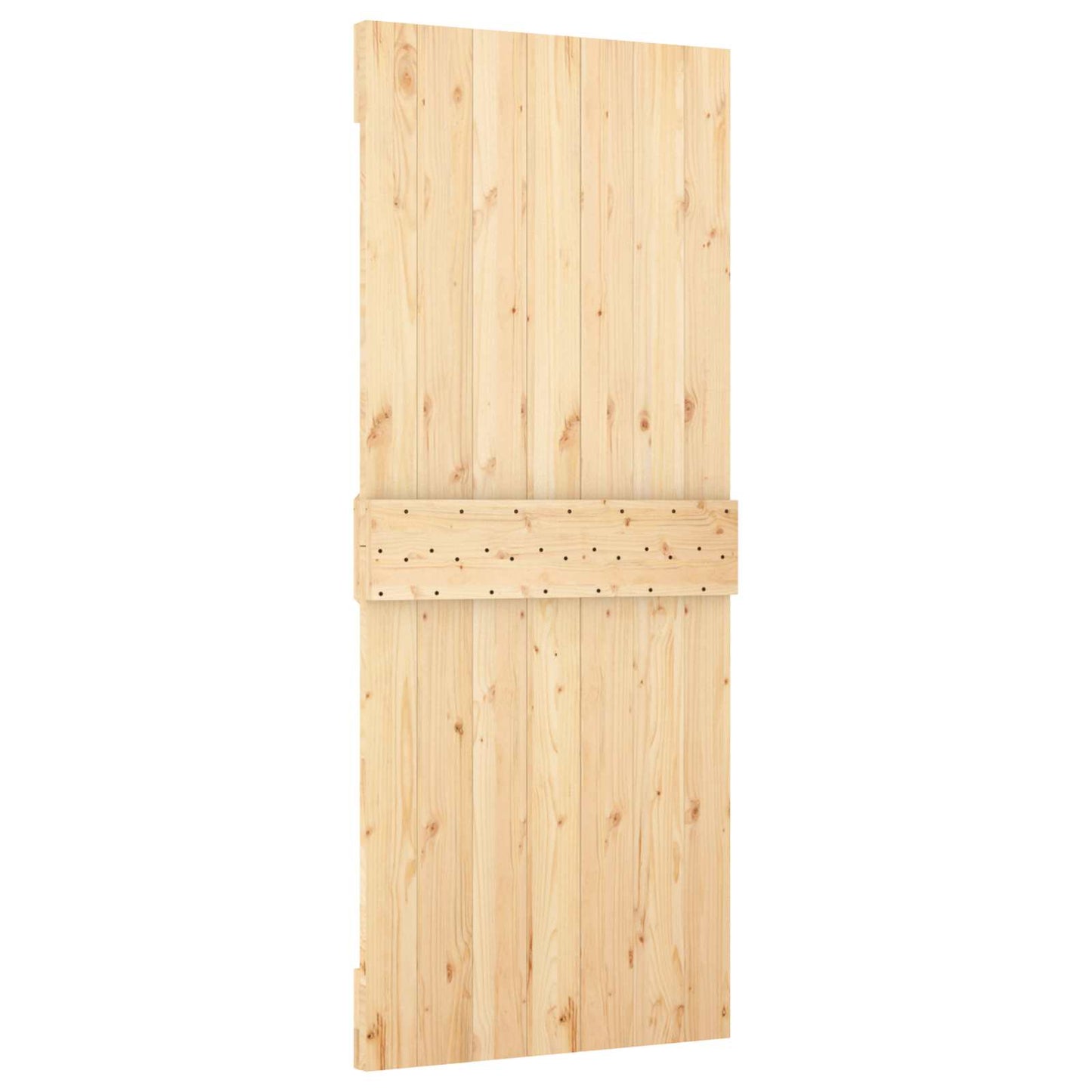 Csúszó ajtó Természetes és Fehér 85 x 210 cm Szilárd Fenyőfa