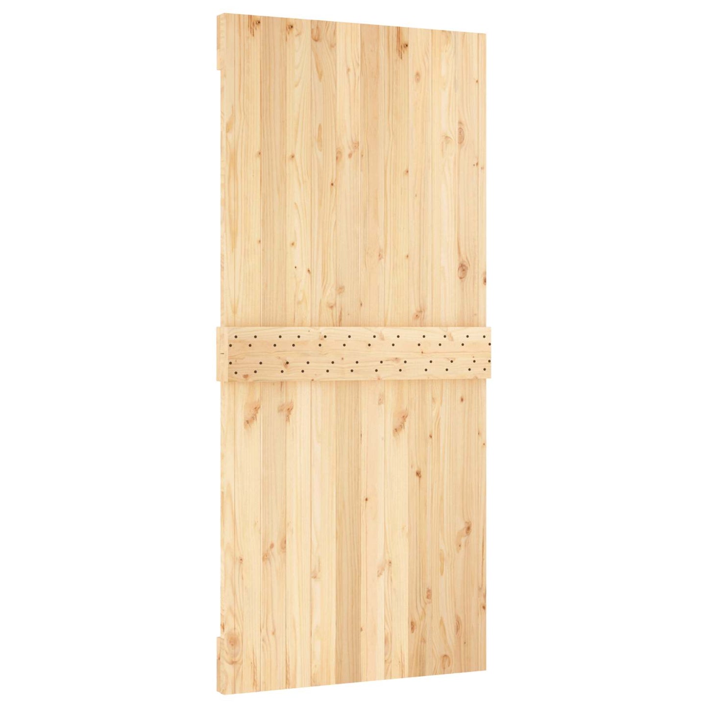 Csúszó ajtó Természetes és Fehér 95 x 210 cm Szilárd Fenyőfa