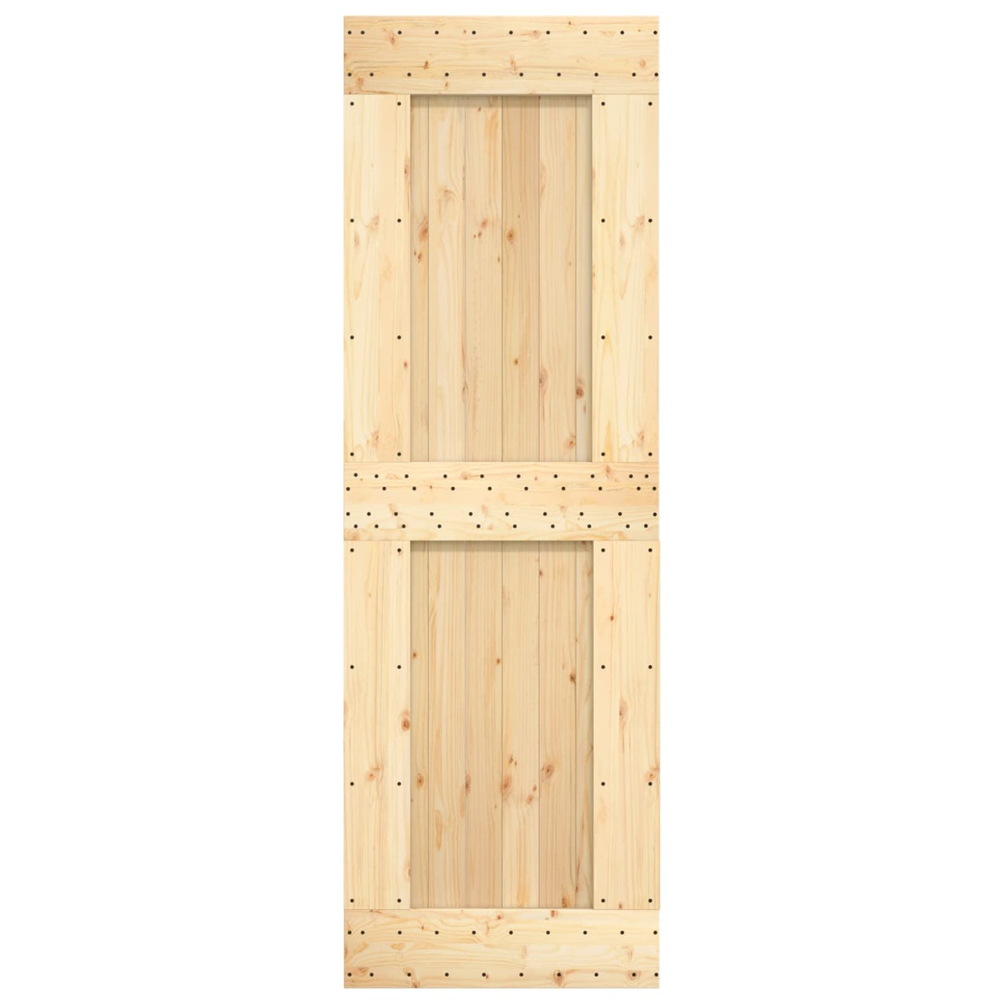 Csúszó ajtó Természetes és Fehér 70 x 210 cm Szilárd Fenyőfa