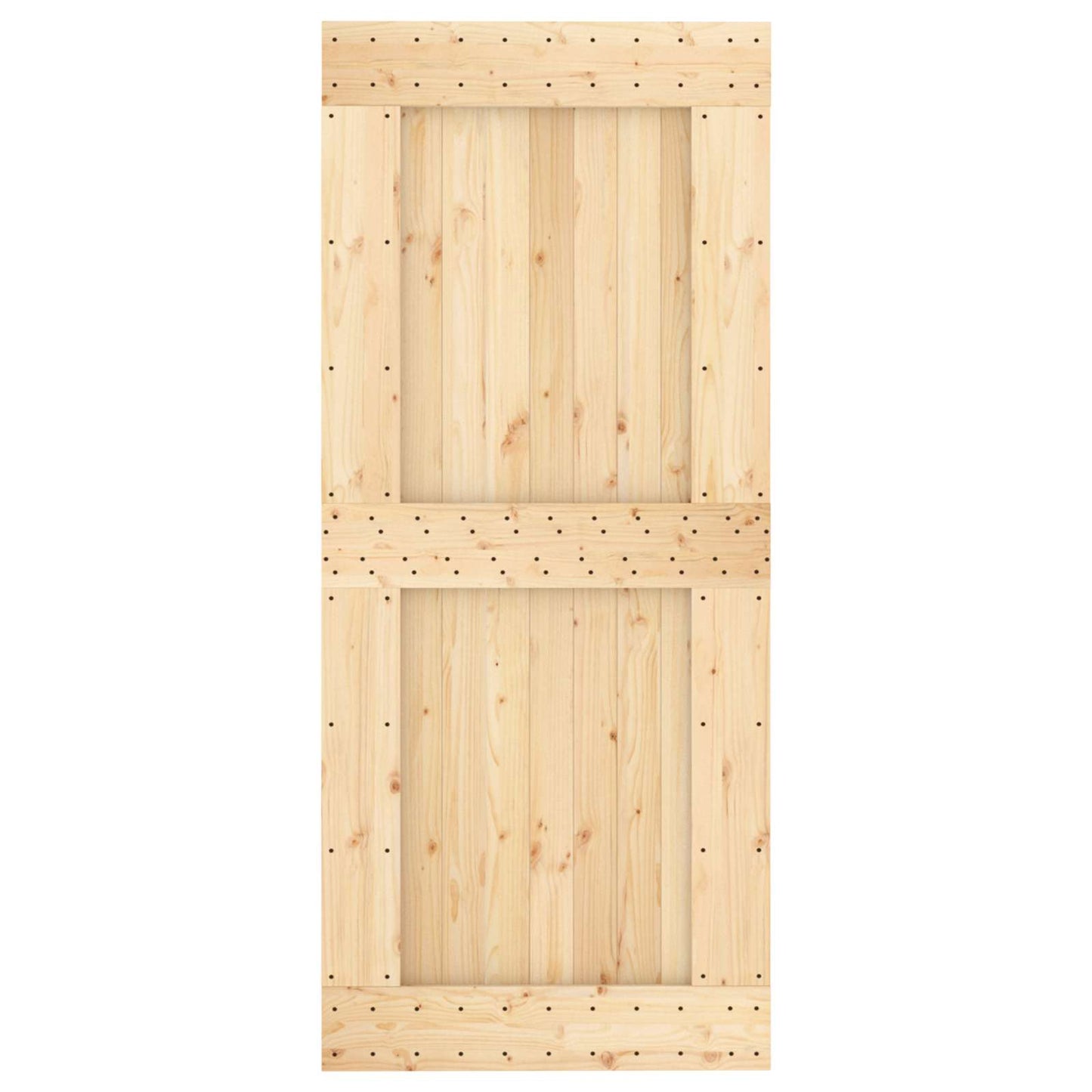 Csúszó ajtó Természetes és Fehér 90 x 210 cm Szilárd Fenyőfa