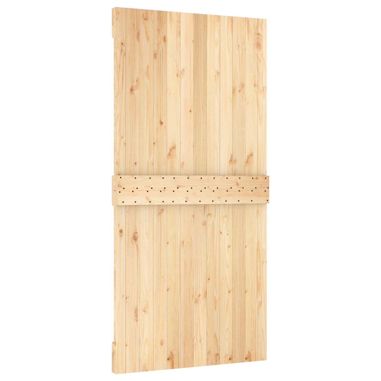 Csúszó ajtó Természetes és Fehér 100 x 210 cm Szilárd Fenyőfa