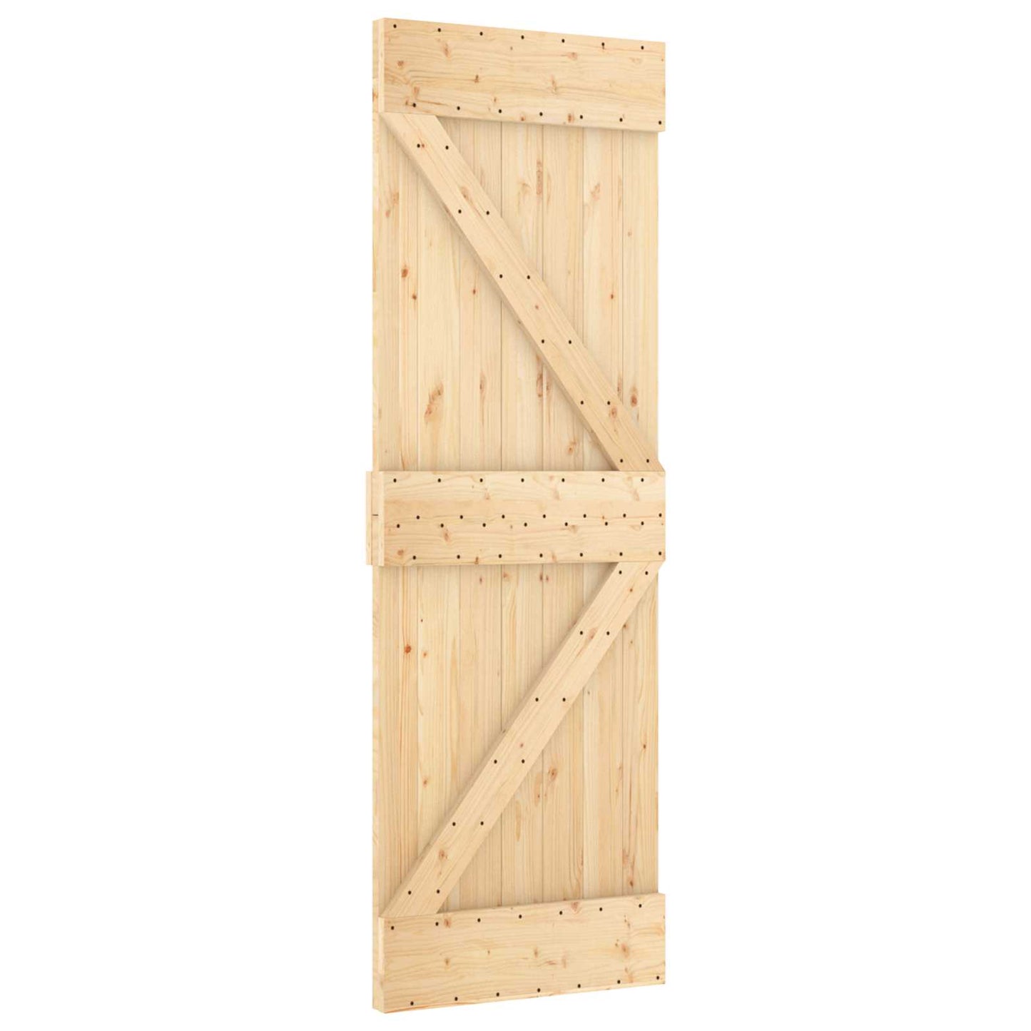 Csúszó ajtó NARVIK Természetes és Fekete 70 x 210 cm (152,5 cm)