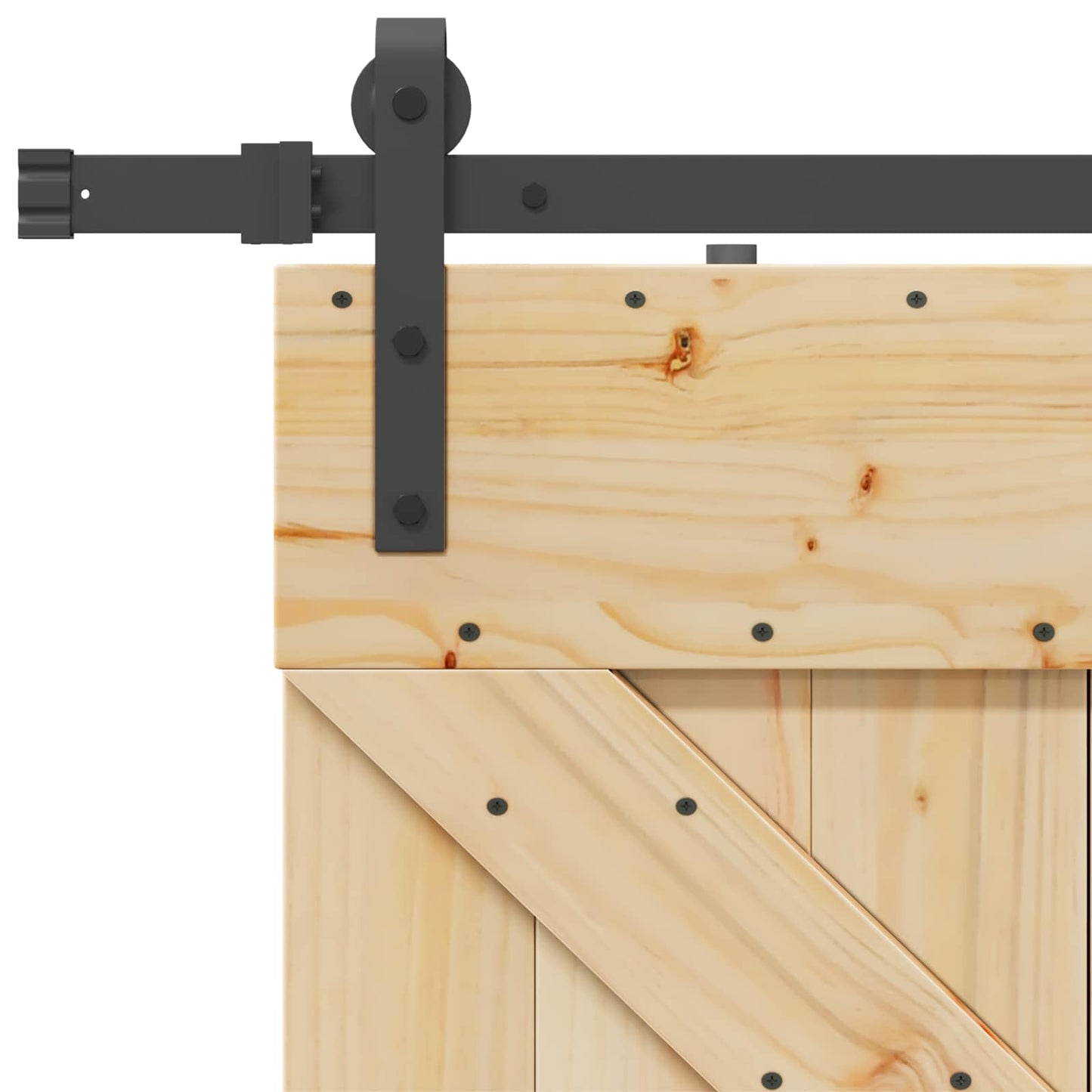 Csúszó ajtó NARVIK Természetes és Fekete 80 x 210 cm (152,5 cm)