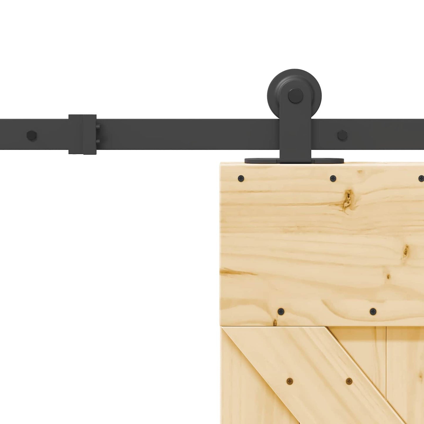 Csúszó ajtó NARVIK Természetes és Fekete 85 x 210 cm (213,5 cm)