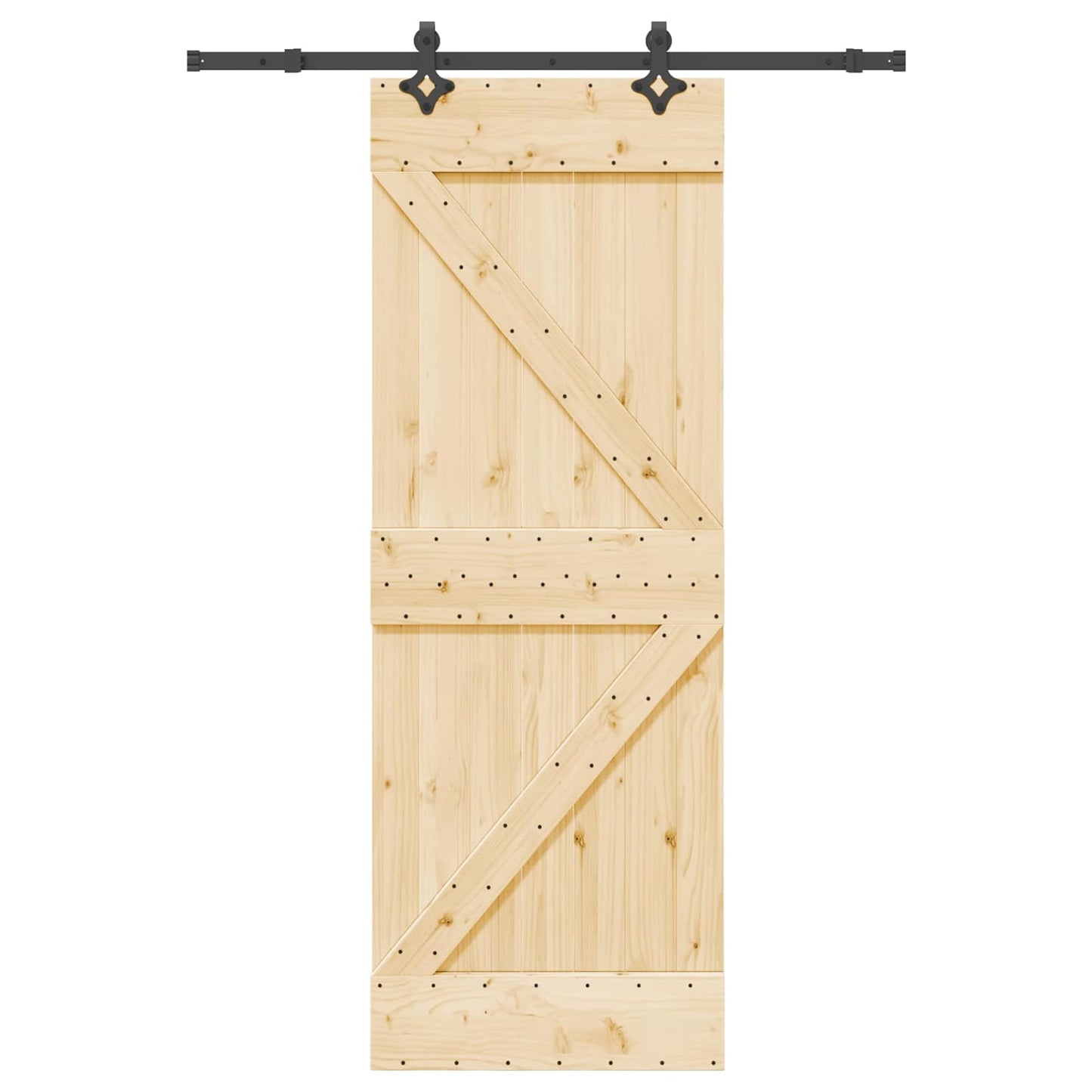 Csúszó ajtó NARVIK Természetes és Fekete 70 x 210 cm (152,5 cm)