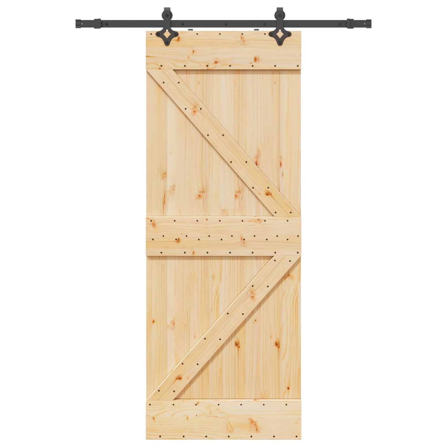 Csúszó ajtó NARVIK Természetes és Fekete 80 x 210 cm (152,5 cm)
