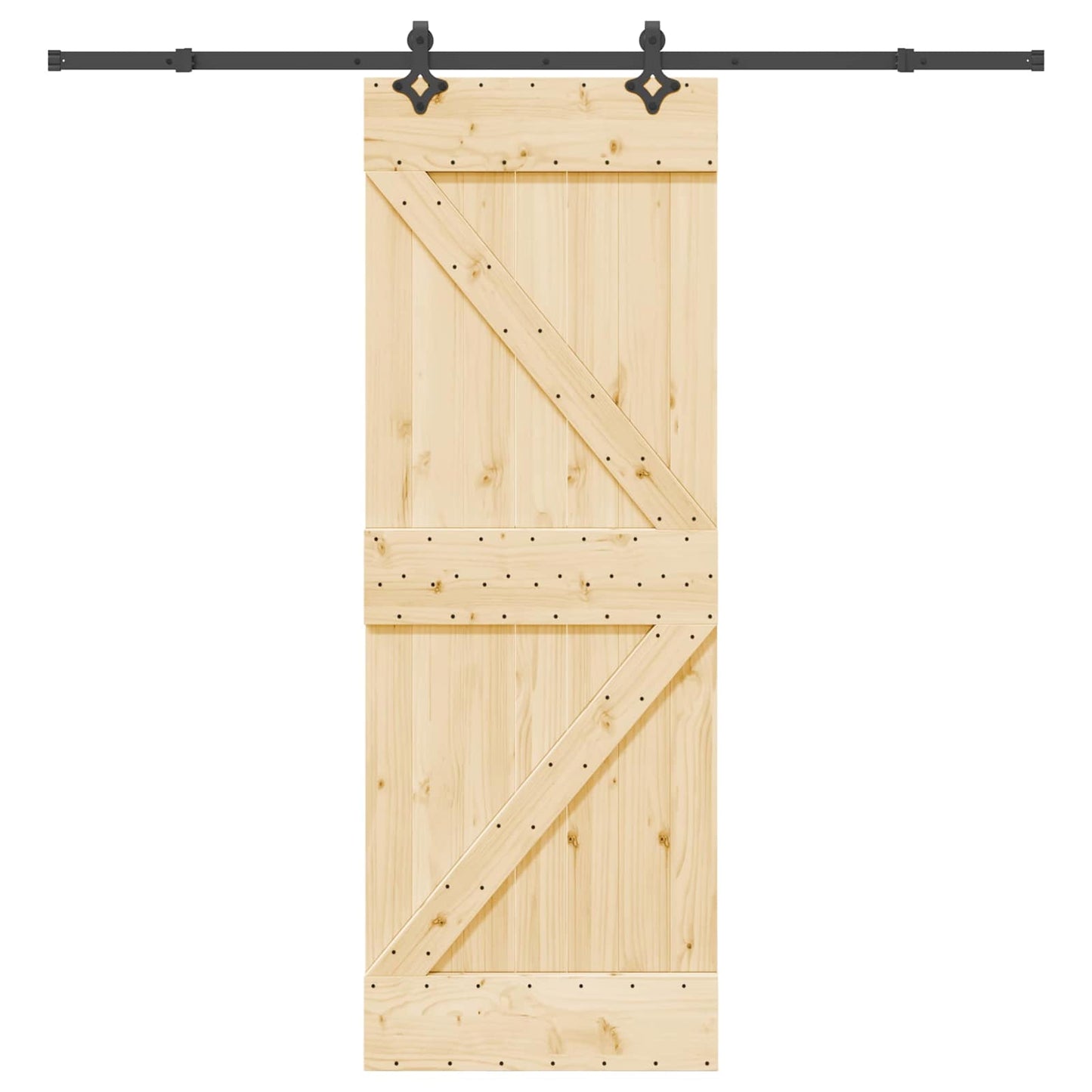 Csúszó ajtó NARVIK Természetes és Fekete 70 x 210 cm (213,5 cm)