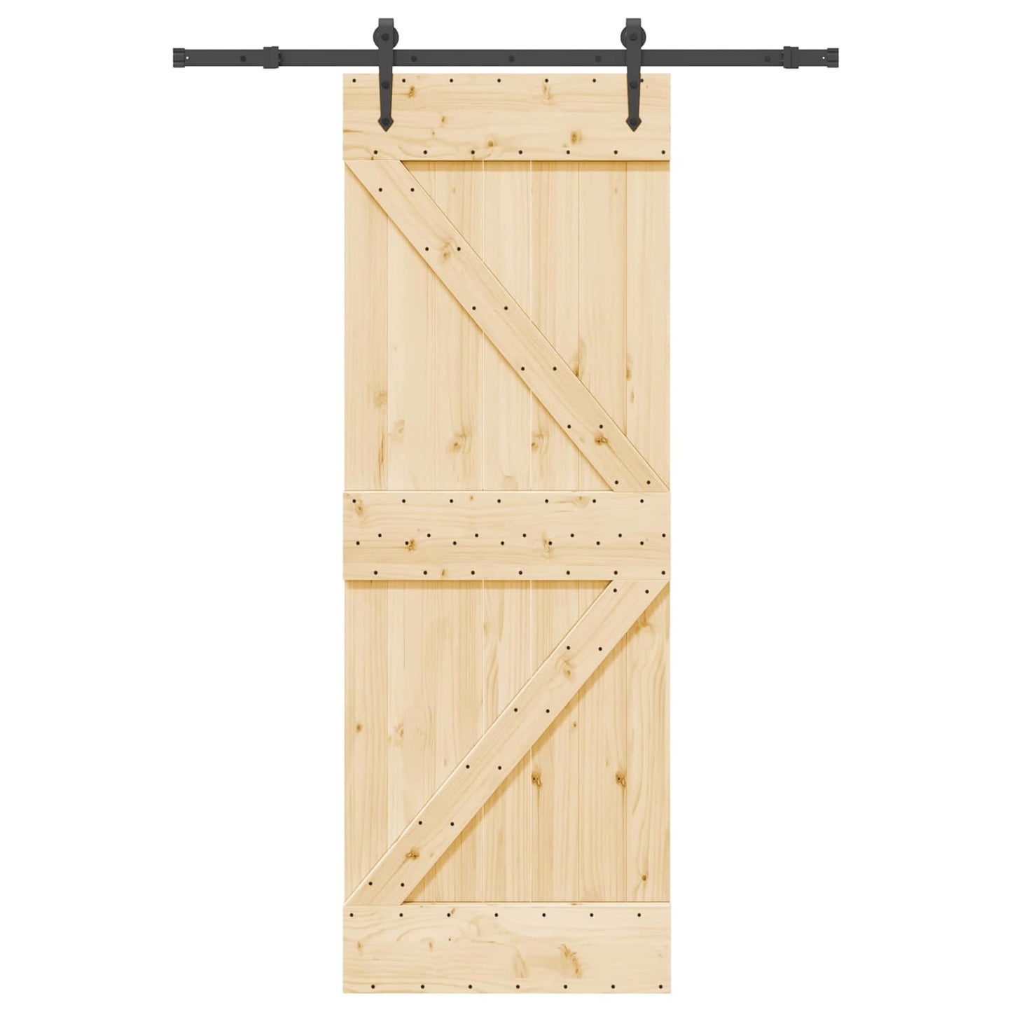 Csúszó ajtó NARVIK Természetes és Fekete 70 x 210 cm (152,5 cm)
