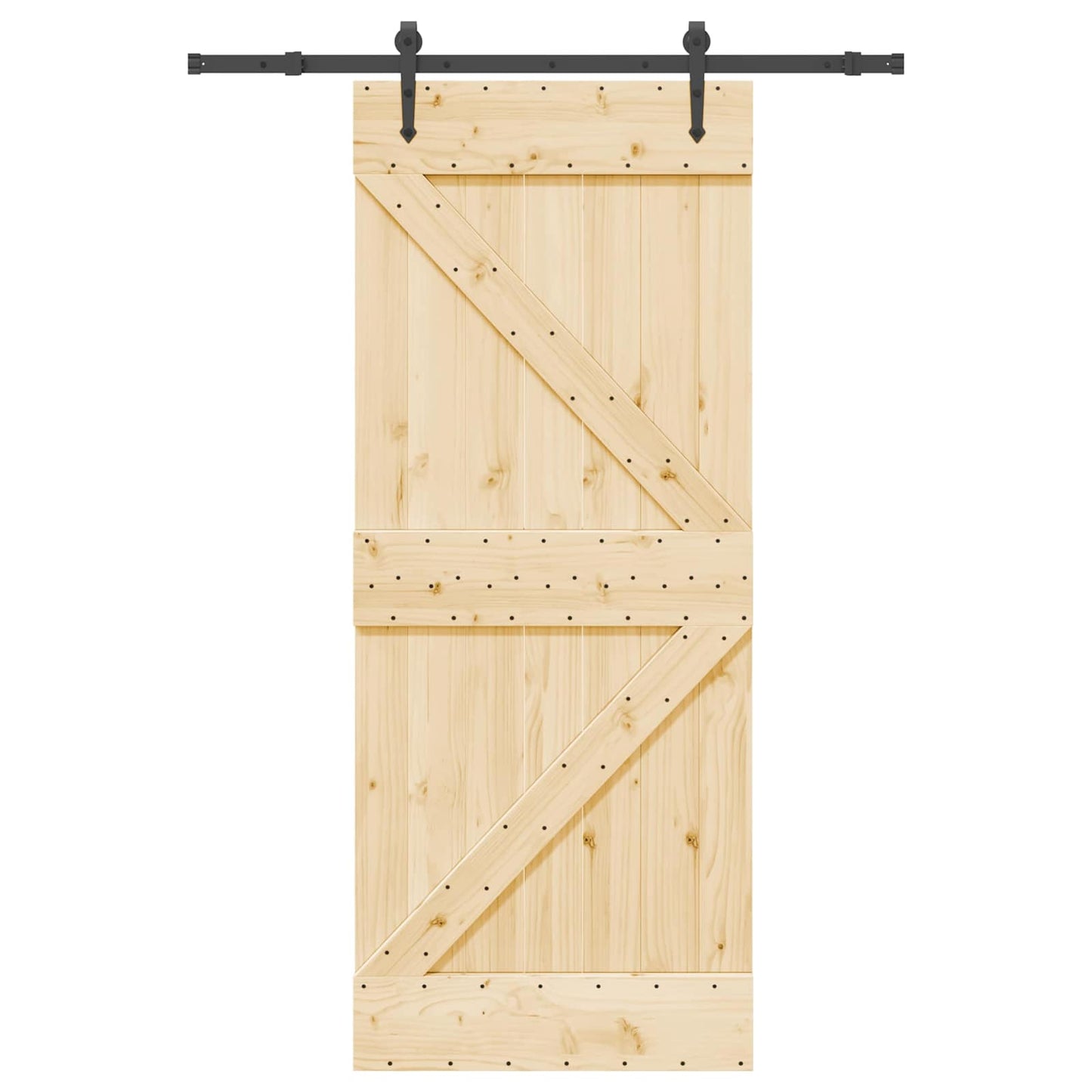 Csúszó ajtó NARVIK Természetes és Fekete 85 x 210 cm (152,5 cm)