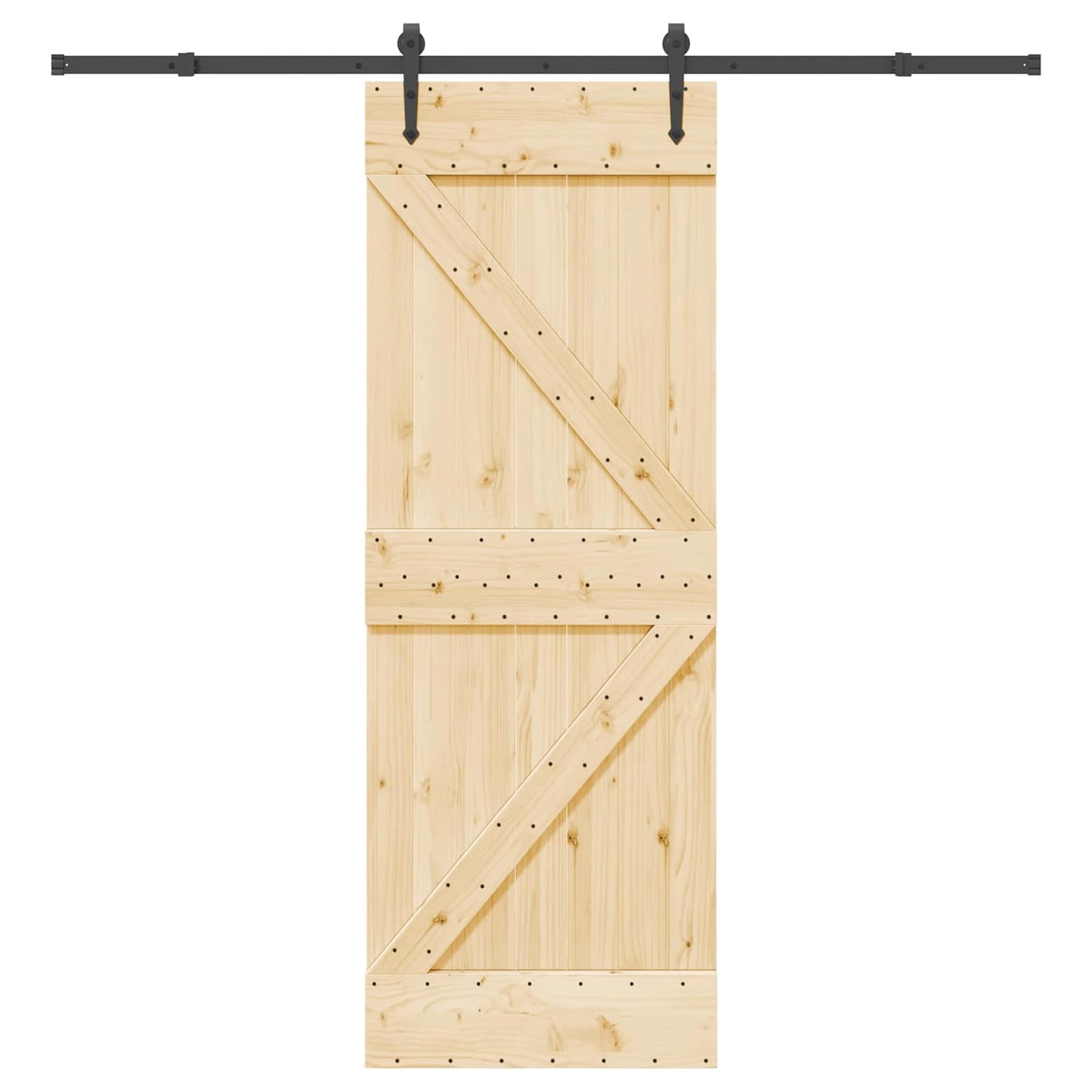 Csúszó ajtó NARVIK Természetes és Fekete 70 x 210 cm (213,5 cm)