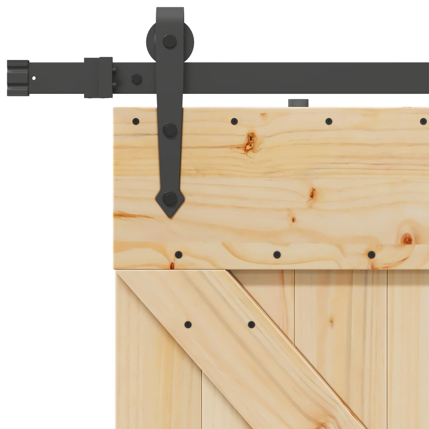 Csúszó ajtó NARVIK Természetes és Fekete 80 x 210 cm (213,5 cm)
