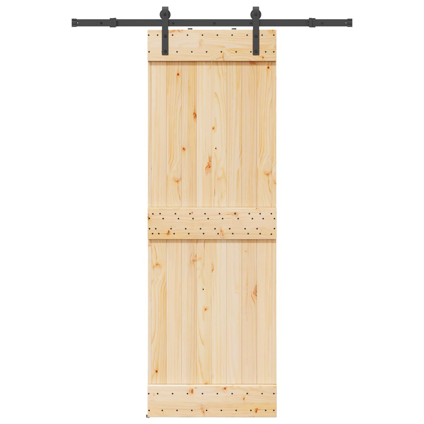 Csúszó ajtó NARVIK Természetes és Fekete 70 x 210 cm (152,5 cm)
