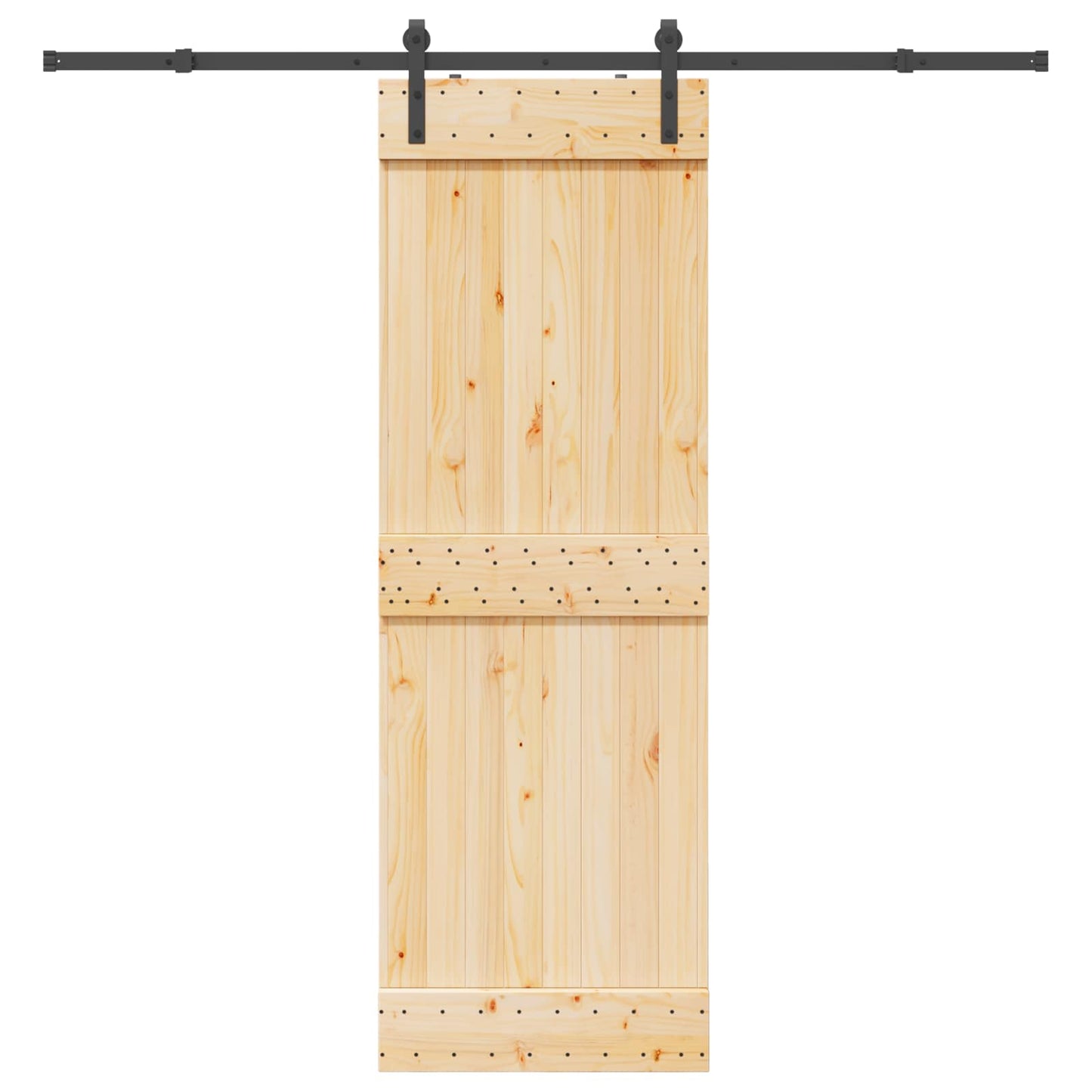 Csúszó ajtó NARVIK Természetes és Fekete 70 x 210 cm (213,5 cm)