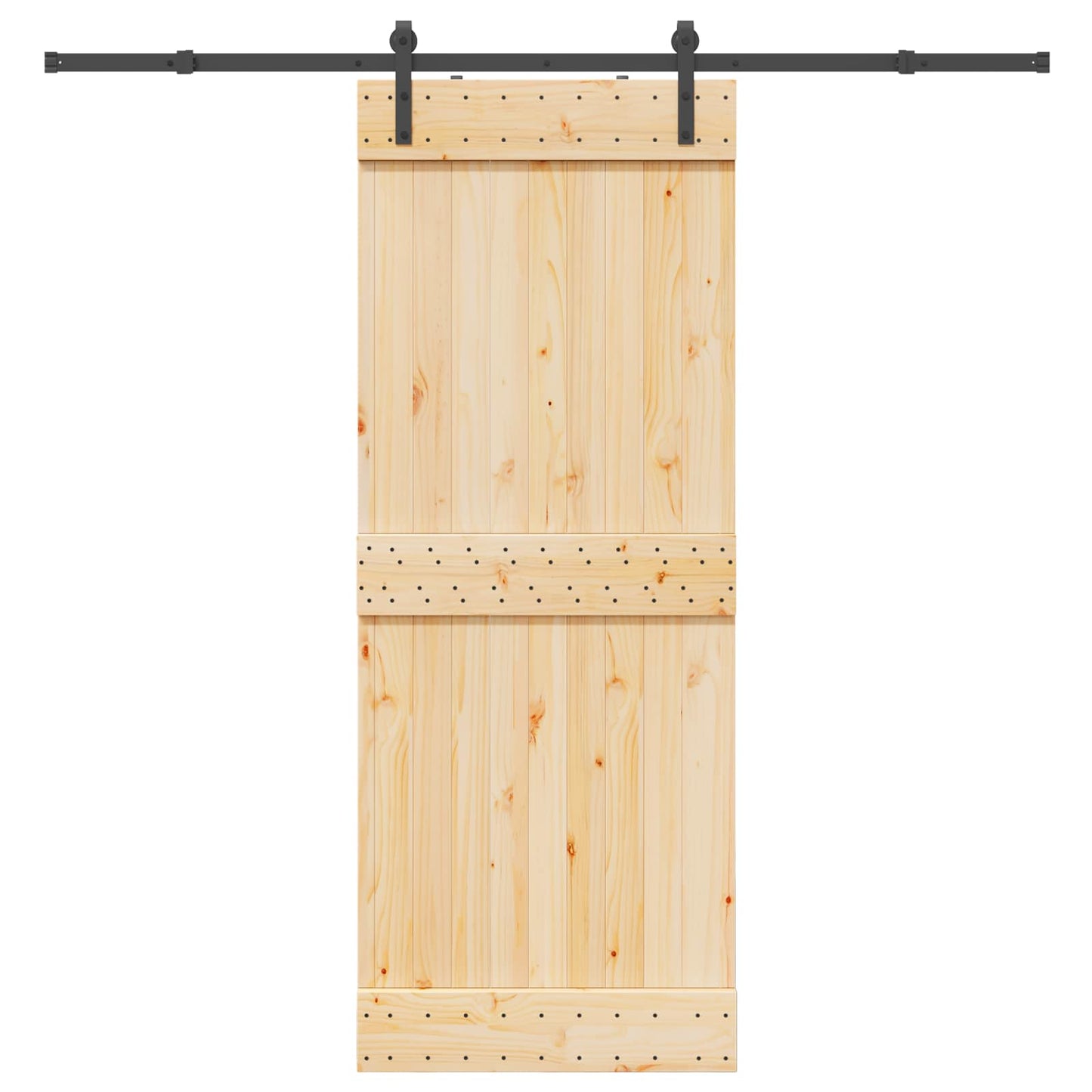 Csúszó ajtó NARVIK Természetes és Fekete 80 x 210 cm (213,5 cm)