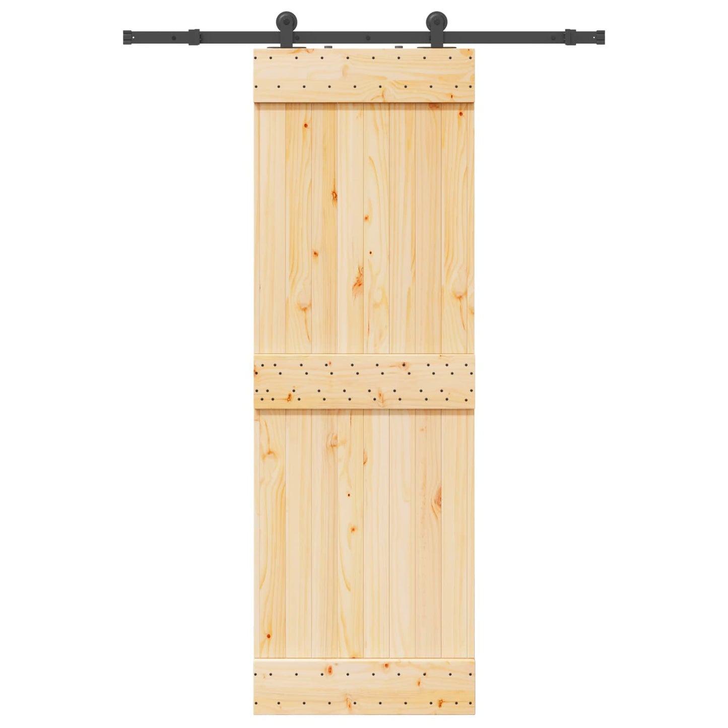 Csúszó ajtó NARVIK Természetes és Fekete 70 x 210 cm (152,5 cm)