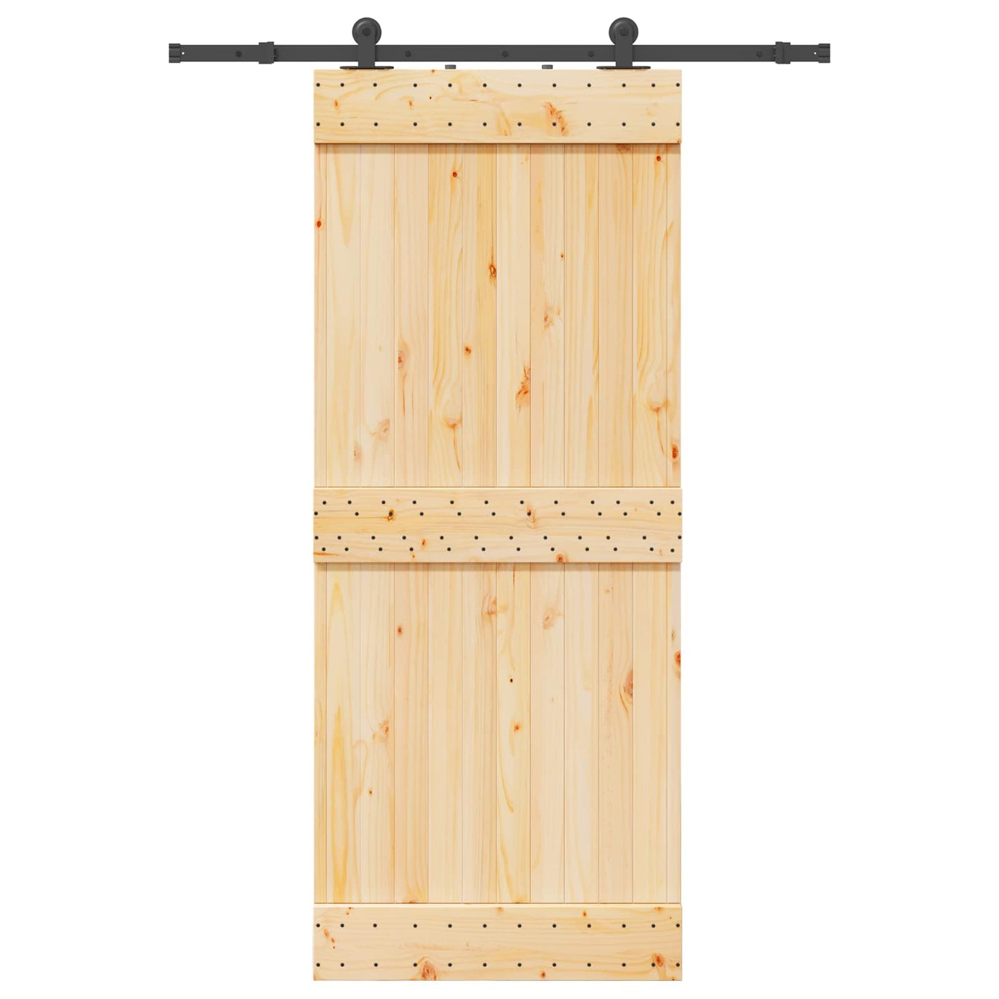 Csúszó ajtó NARVIK Természetes és Fekete 85 x 210 cm (152,5 cm)