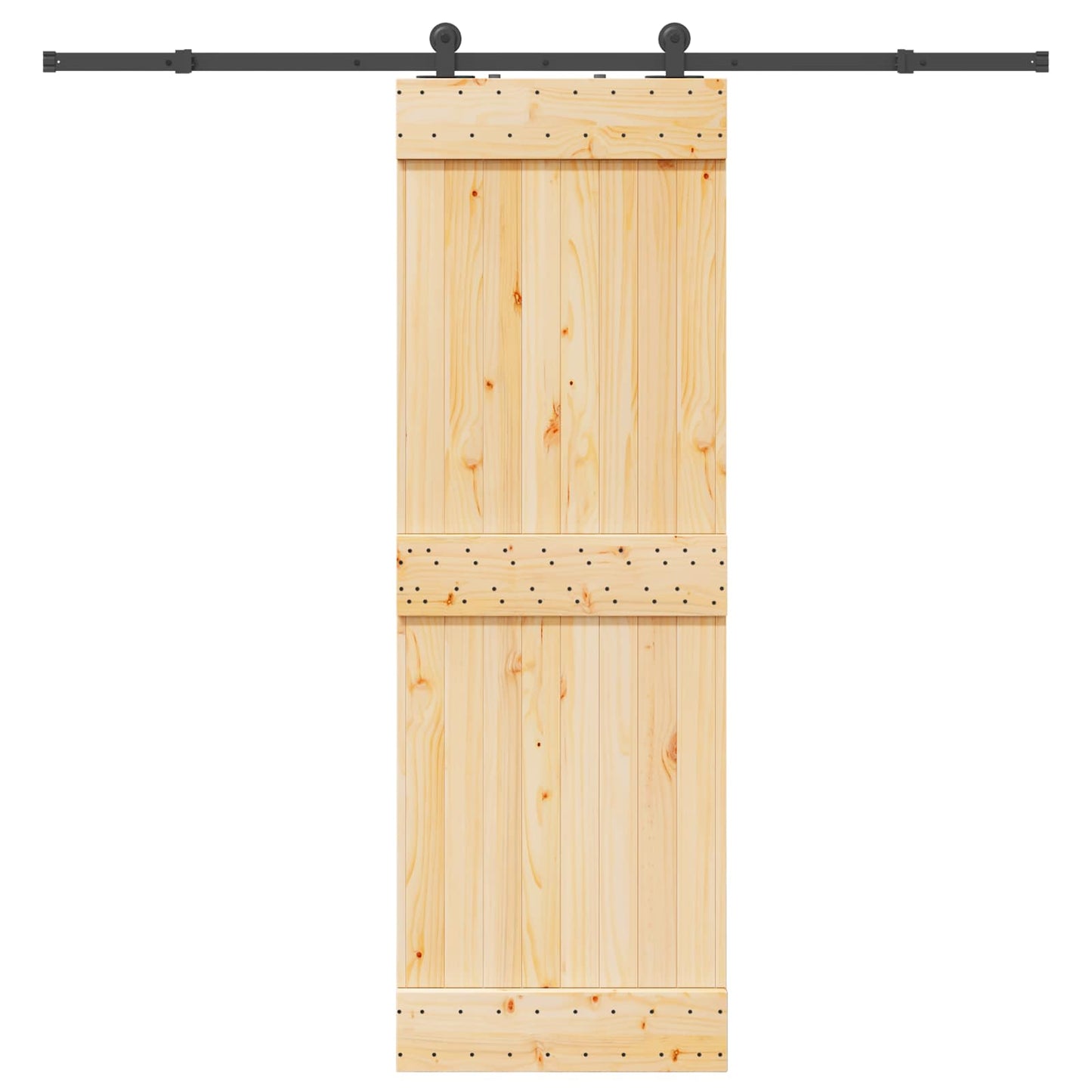 Csúszó ajtó NARVIK Természetes és Fekete 70 x 210 cm (213,5 cm)