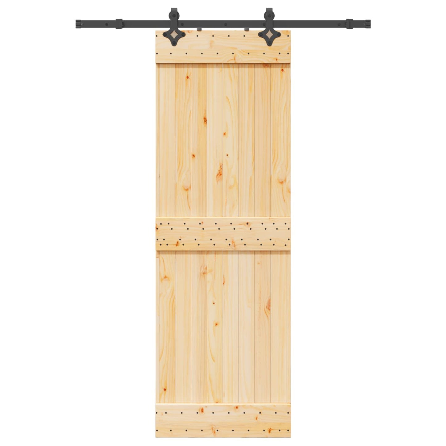 Csúszó ajtó NARVIK Természetes és Fekete 70 x 210 cm (152,5 cm)