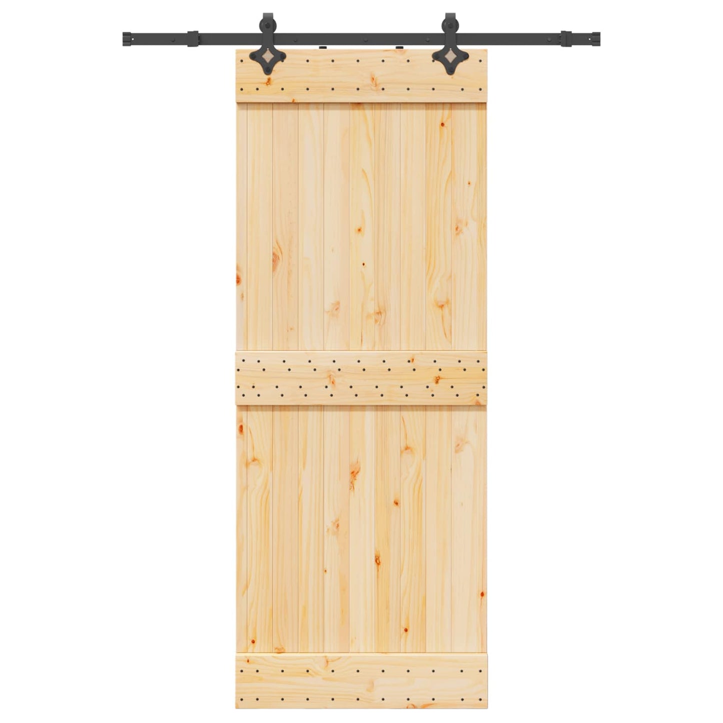 Csúszó ajtó NARVIK Természetes és Fekete 80 x 210 cm (152,5 cm)