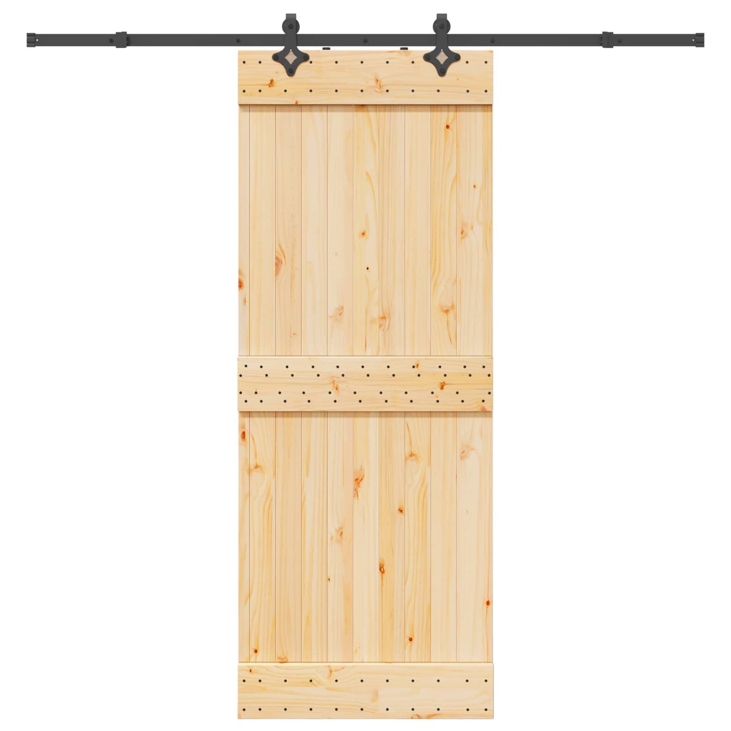 Csúszó ajtó NARVIK Természetes és Fekete 80 x 210 cm (213,5 cm)