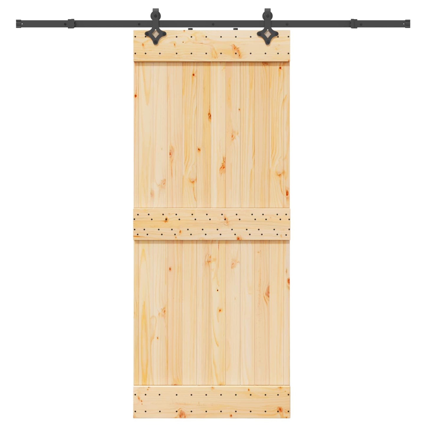 Csúszó ajtó NARVIK Természetes és Fekete 85 x 210 cm (213,5 cm)