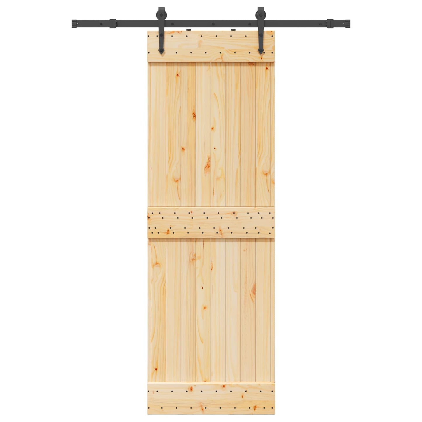 Csúszó ajtó NARVIK Természetes és Fekete 70 x 210 cm (152,5 cm)