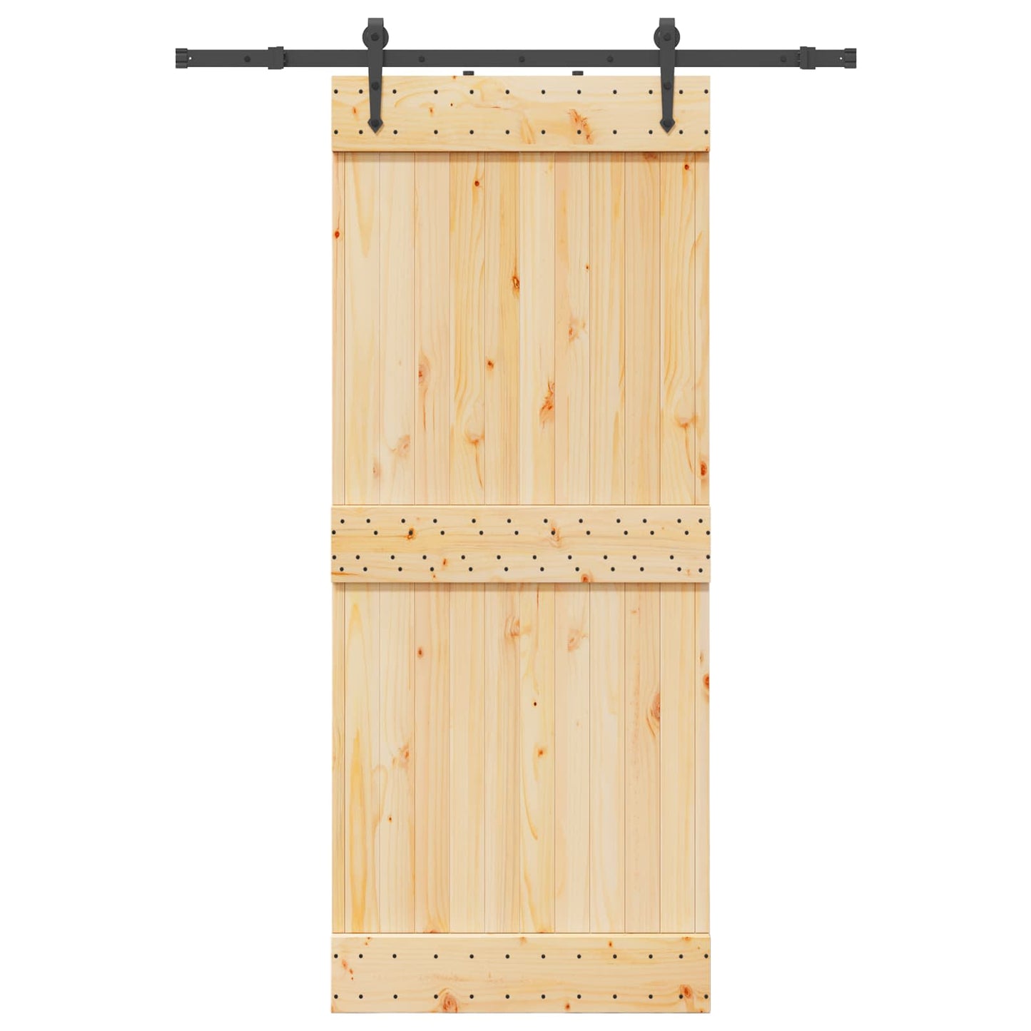 Csúszó ajtó NARVIK Természetes és Fekete 85 x 210 cm (152,5 cm)