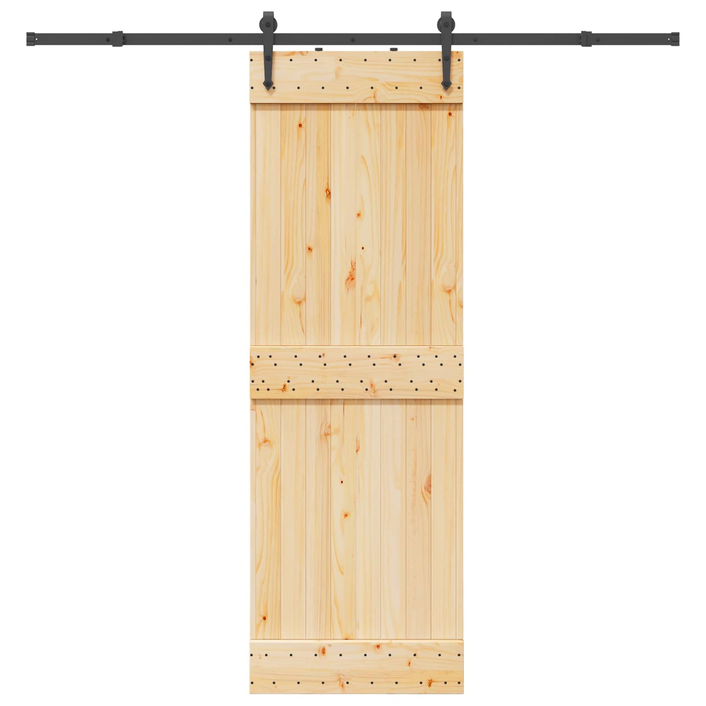 Csúszó ajtó NARVIK Természetes és Fekete 70 x 210 cm (213,5 cm)