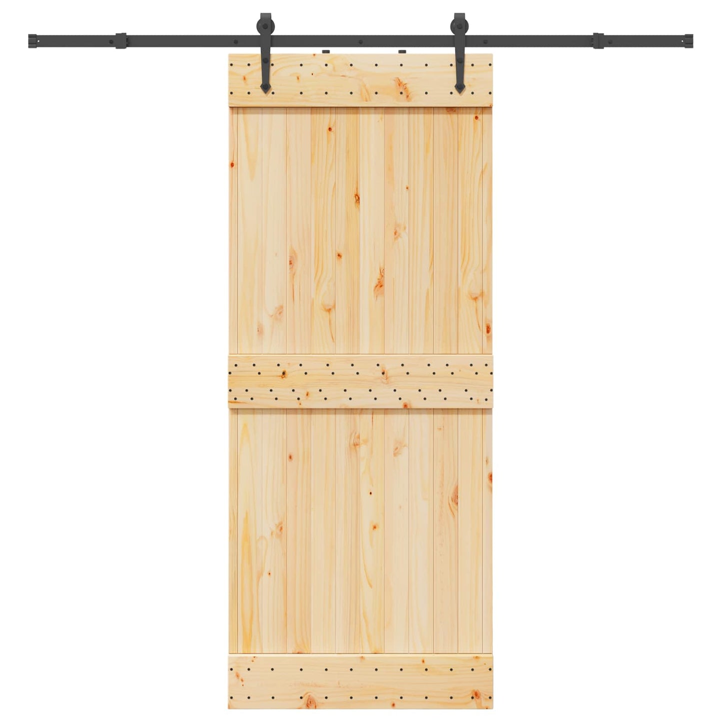 Csúszó ajtó NARVIK Természetes és Fekete 85 x 210 cm (213,5 cm)
