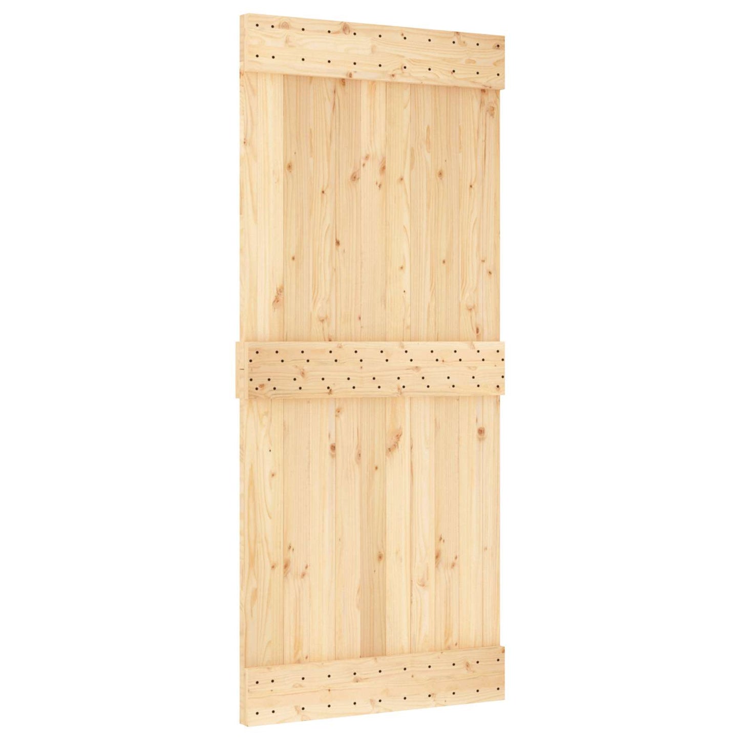 Csúszó ajtó NARVIK Természetes és Fekete 90 x 210 cm (213,5 cm)