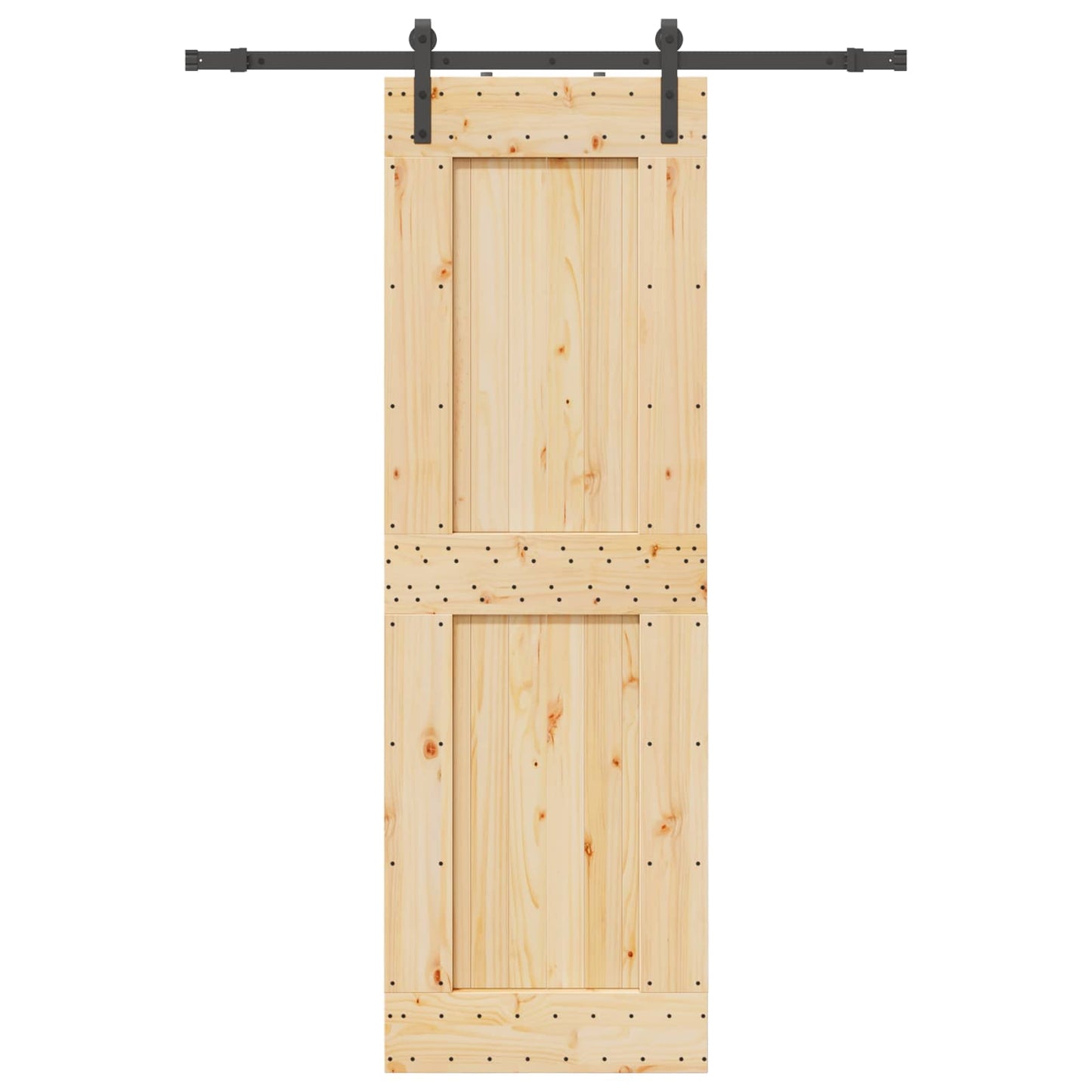 Csúszó ajtó NARVIK Természetes és Fekete 70 x 210 cm (152,5 cm)
