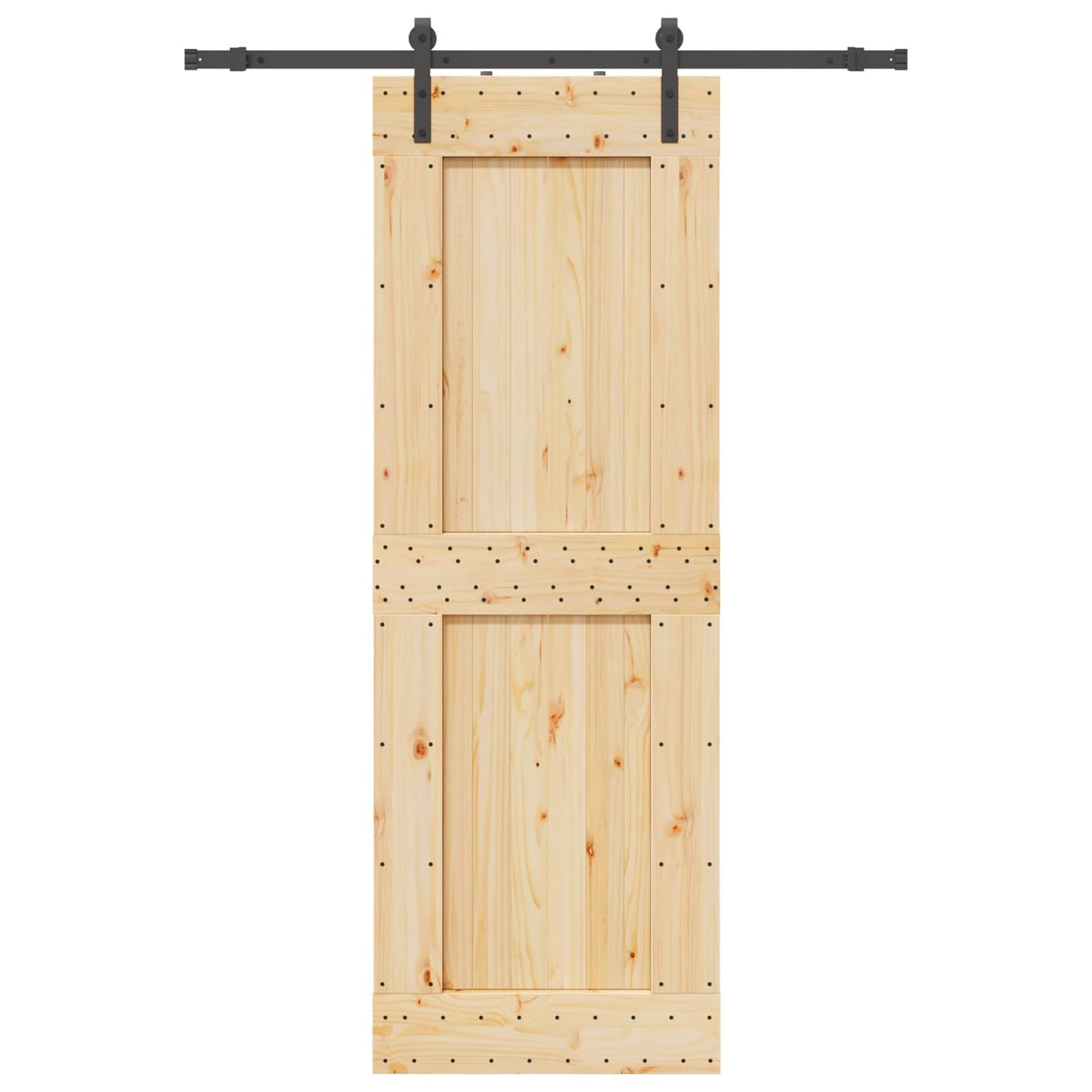 Csúszó ajtó NARVIK Természetes és Fekete 80 x 210 cm (152,5 cm)