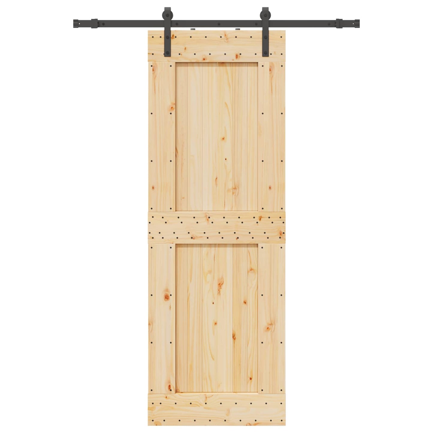 Csúszó ajtó NARVIK Természetes és Fekete 85 x 210 cm (152,5 cm)