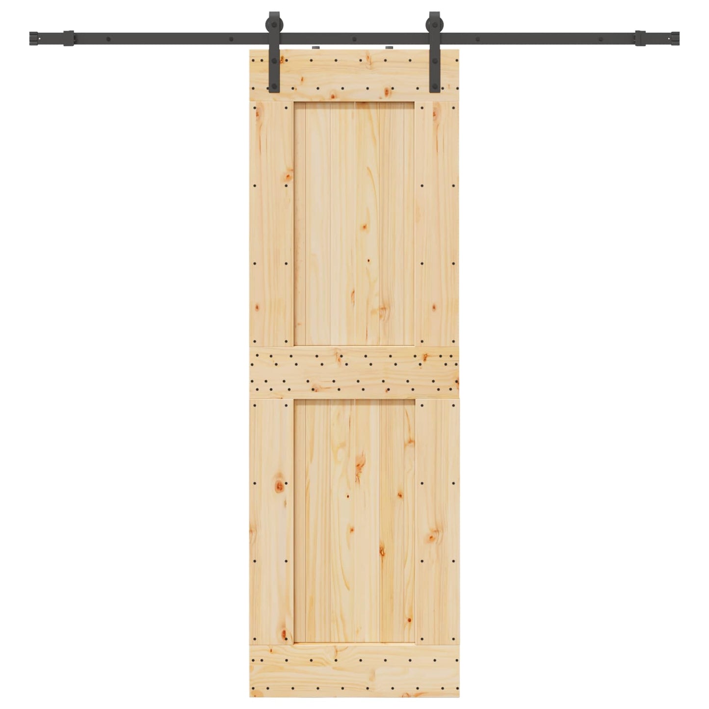 Csúszó ajtó NARVIK Természetes és Fekete 70 x 210 cm (213,5 cm)