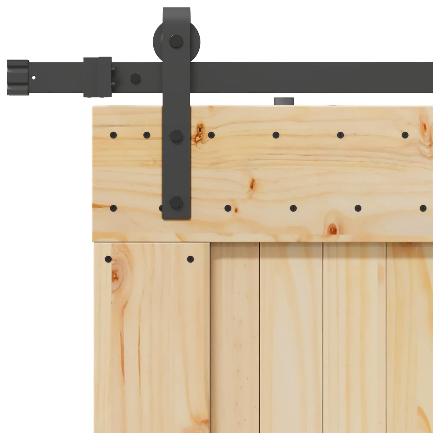 Csúszó ajtó NARVIK Természetes és Fekete 80 x 210 cm (213,5 cm)