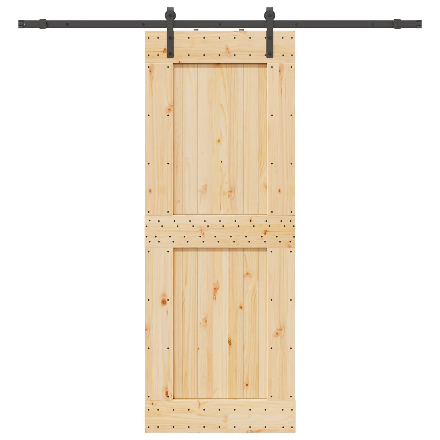 Csúszó ajtó NARVIK Természetes és Fekete 85 x 210 cm (213,5 cm)