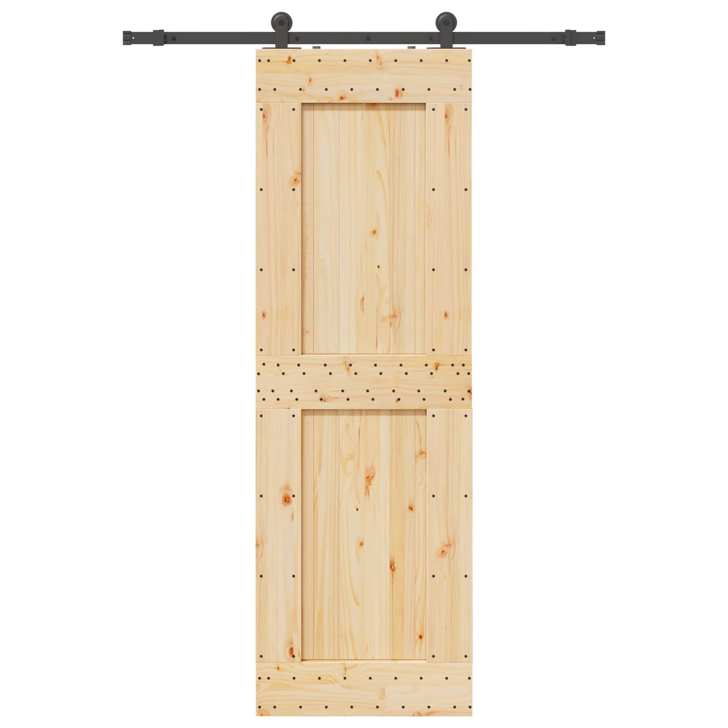 Csúszó ajtó NARVIK Természetes és Fekete 70 x 210 cm (152,5 cm)