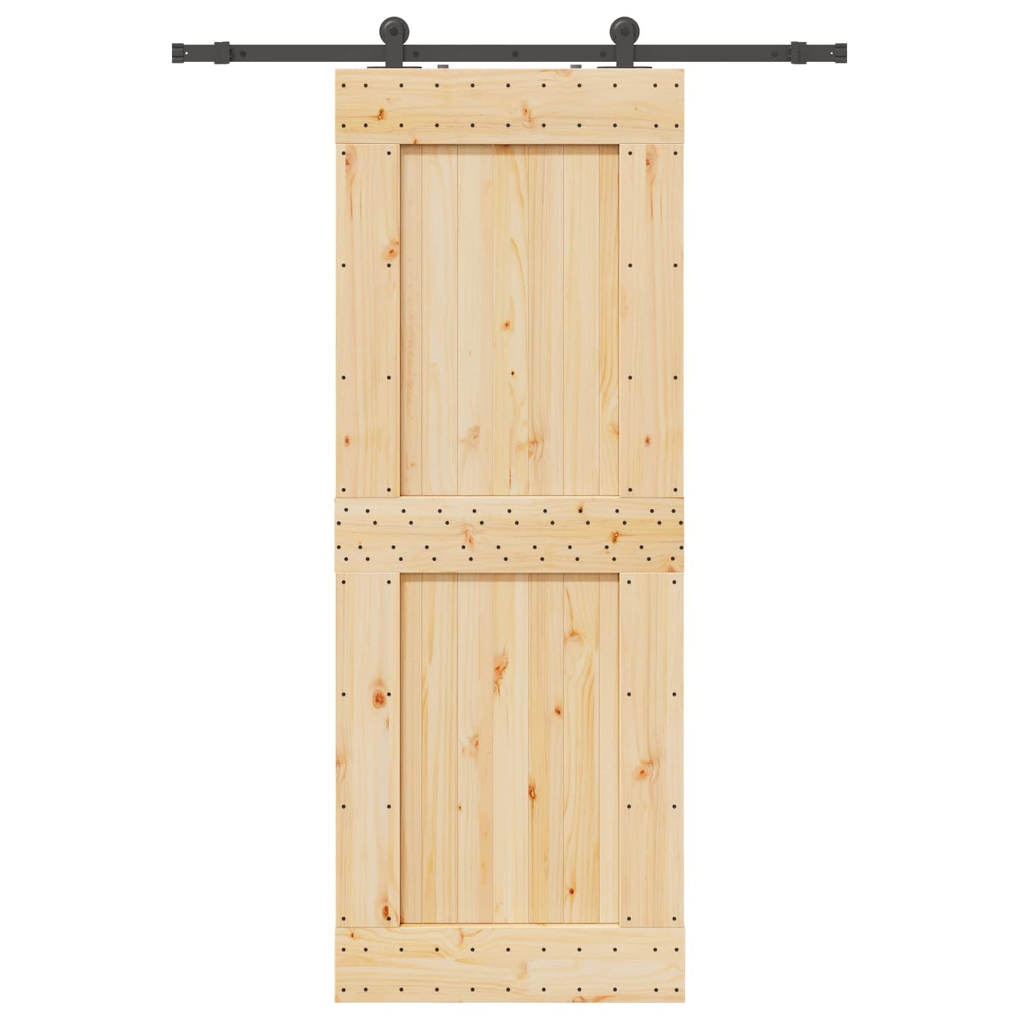 Csúszó ajtó NARVIK Természetes és Fekete 85 x 210 cm (152,5 cm)