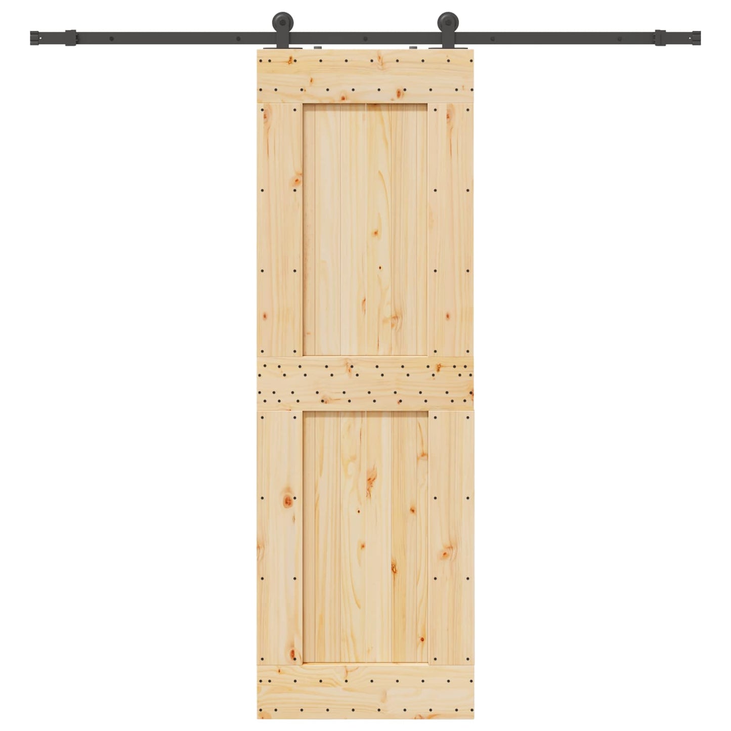 Csúszó ajtó NARVIK Természetes és Fekete 70 x 210 cm (213,5 cm)