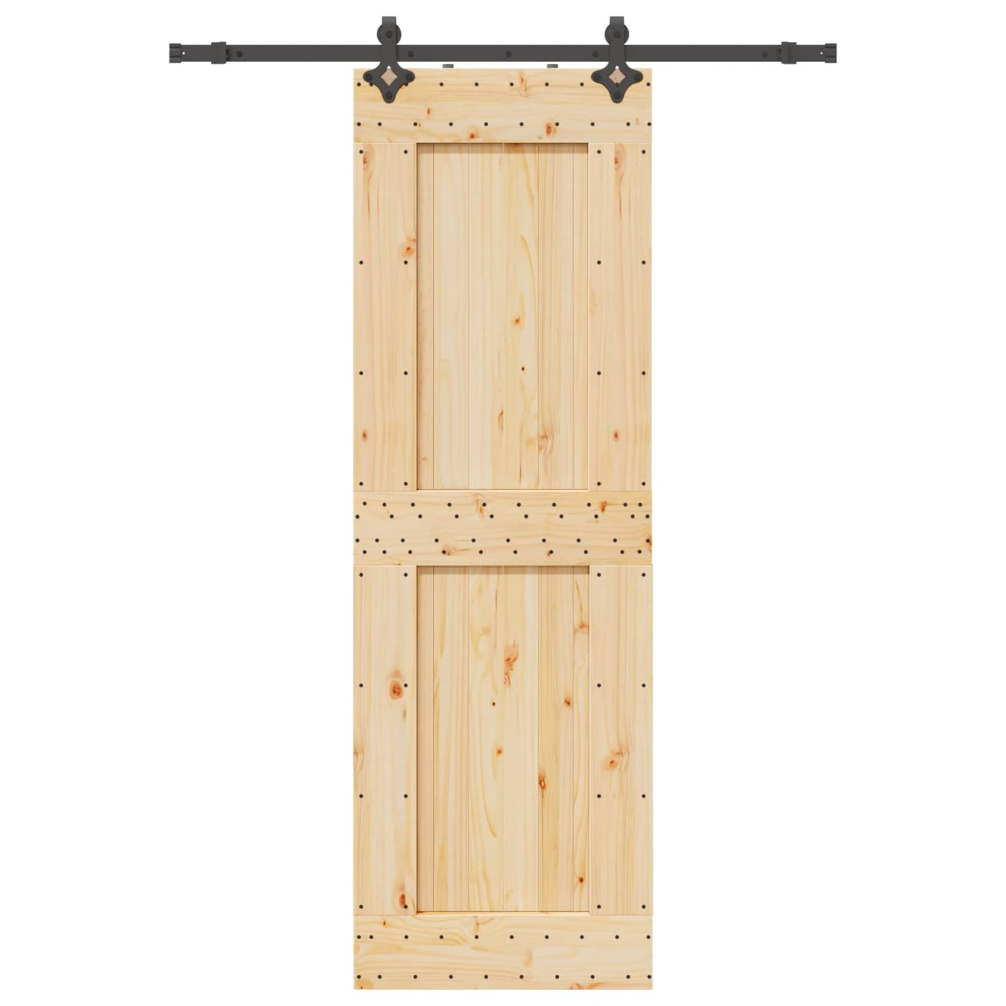 Csúszó ajtó NARVIK Természetes és Fekete 70 x 210 cm (152,5 cm)