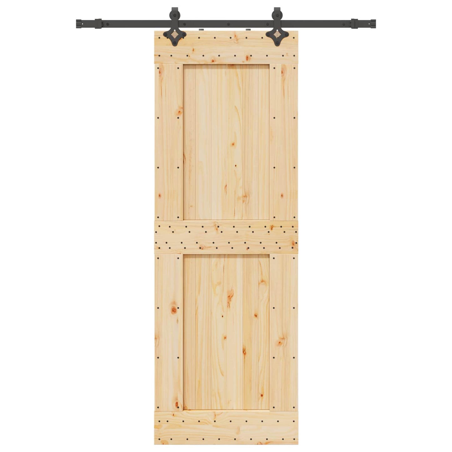 Csúszó ajtó NARVIK Természetes és Fekete 80 x 210 cm (152,5 cm)