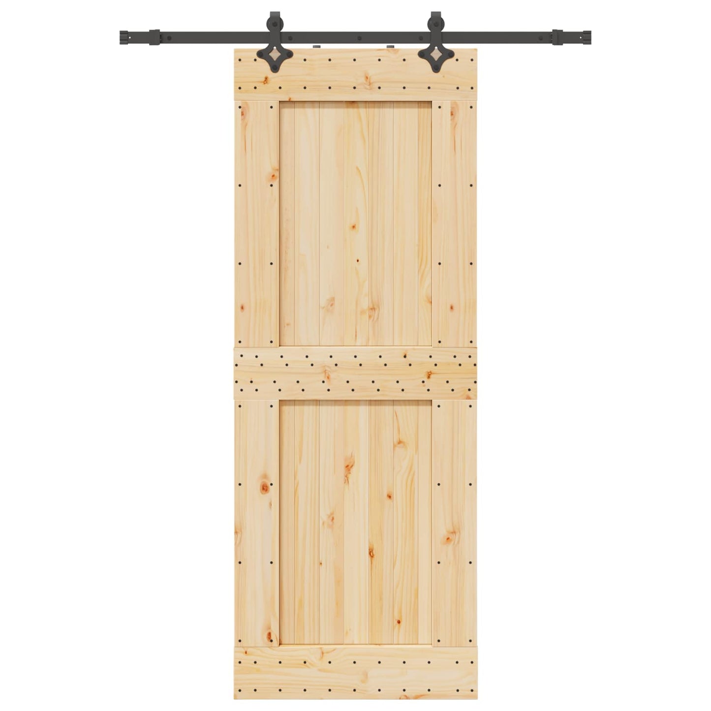 Csúszó ajtó NARVIK Természetes és Fekete 85 x 210 cm (152,5 cm)