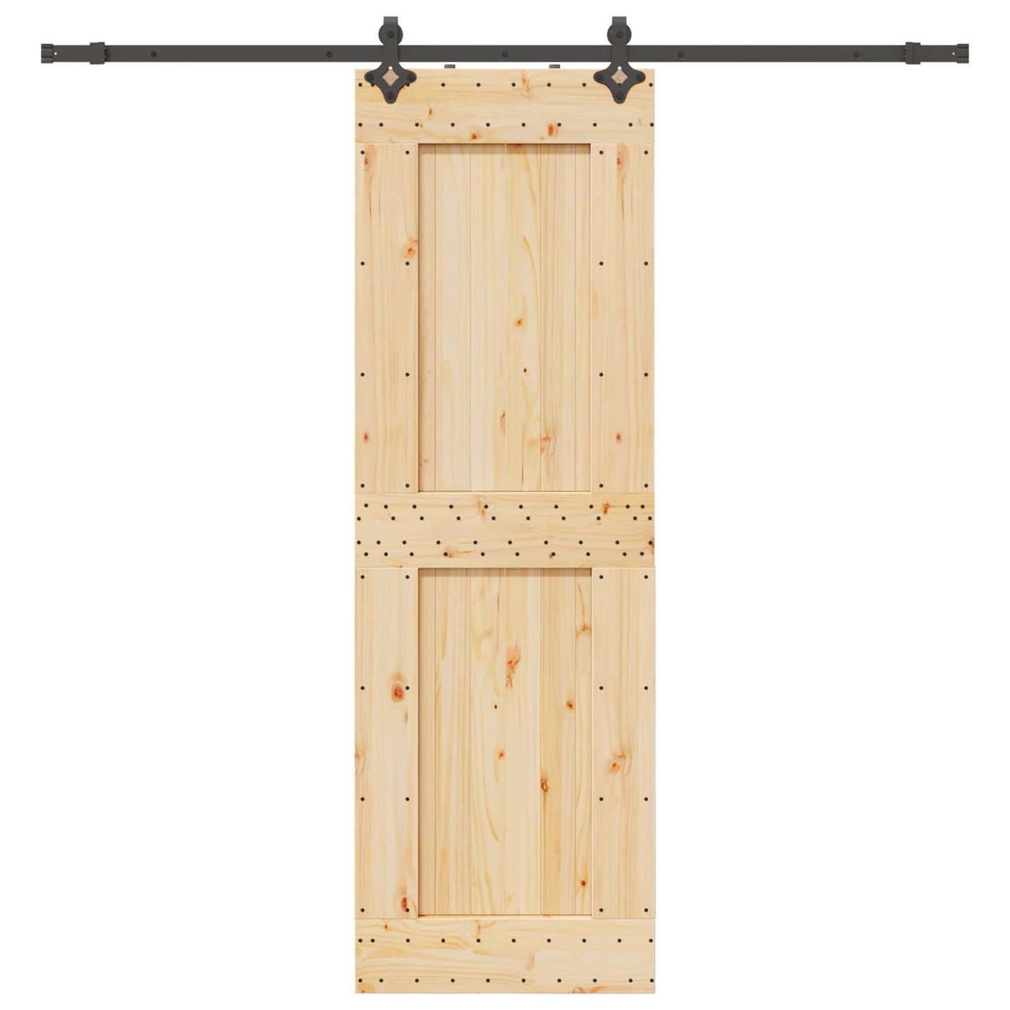 Csúszó ajtó NARVIK Természetes és Fekete 70 x 210 cm (213,5 cm)